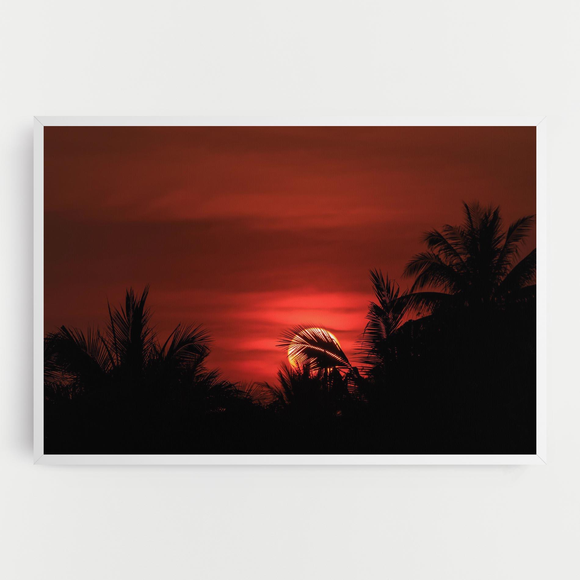 Leinwandbild Coconuts Tree Sunset mockup 0