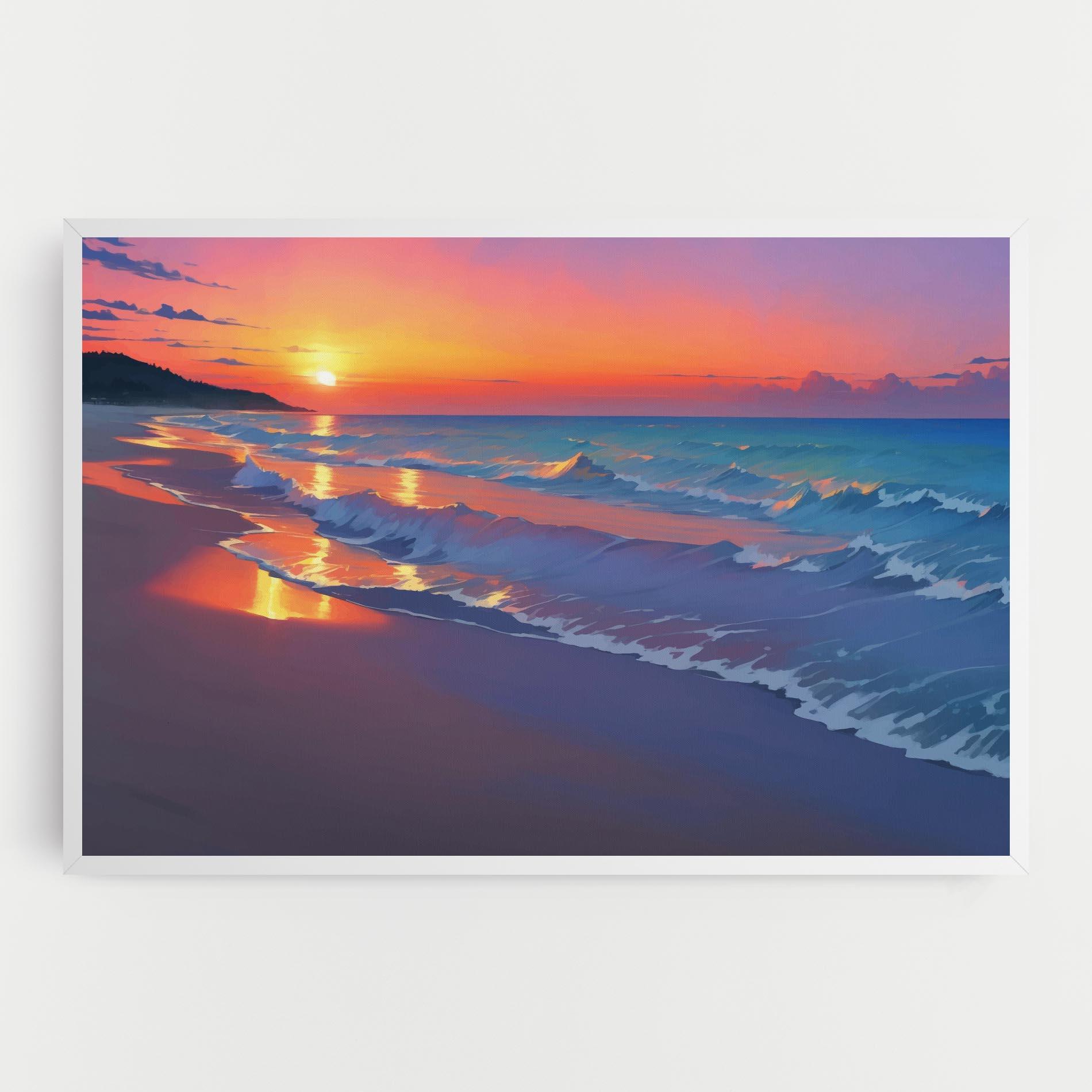 Leinwandbild Dreamy Beach Sunset mockup 0