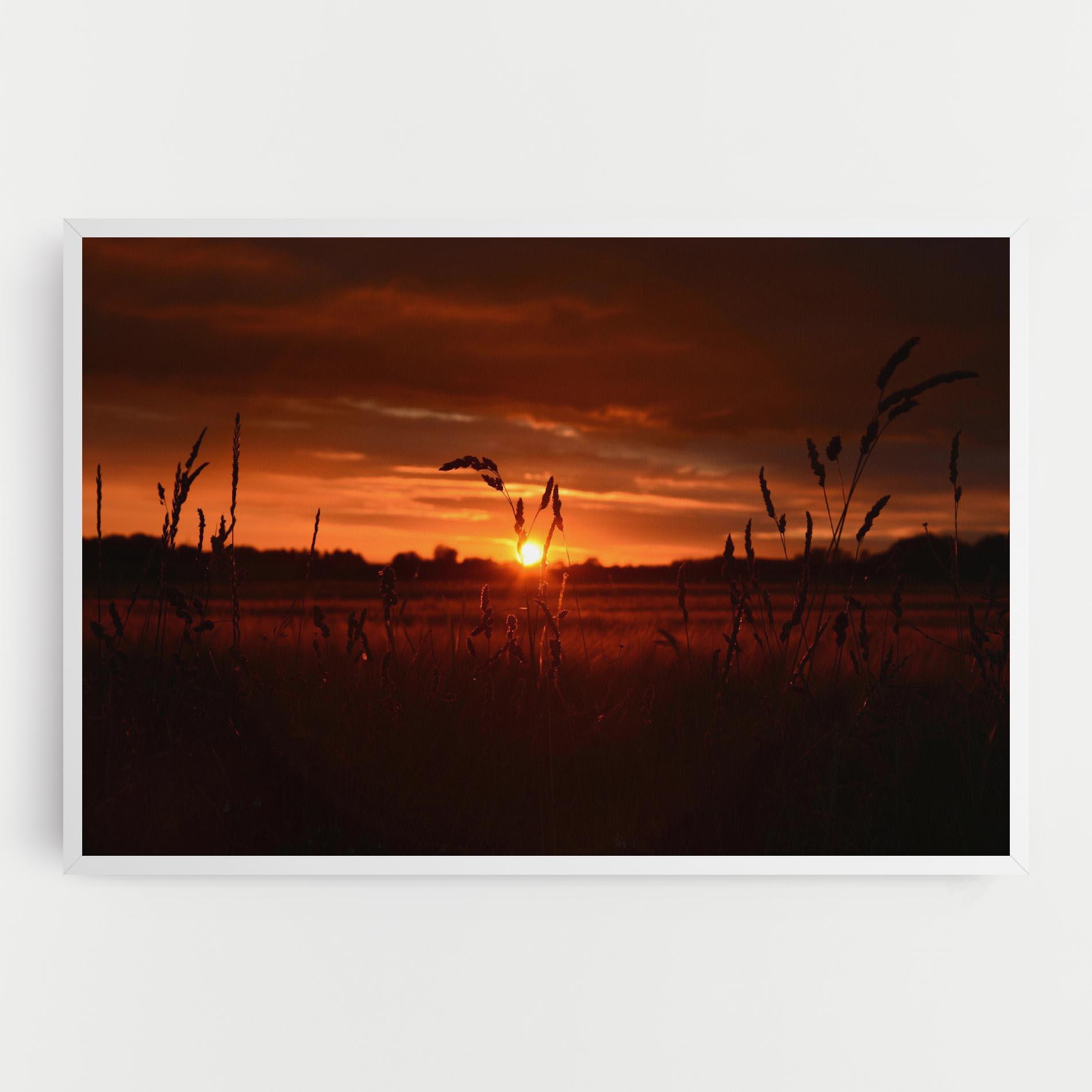 Leinwandbild Field Shilouette mockup 0