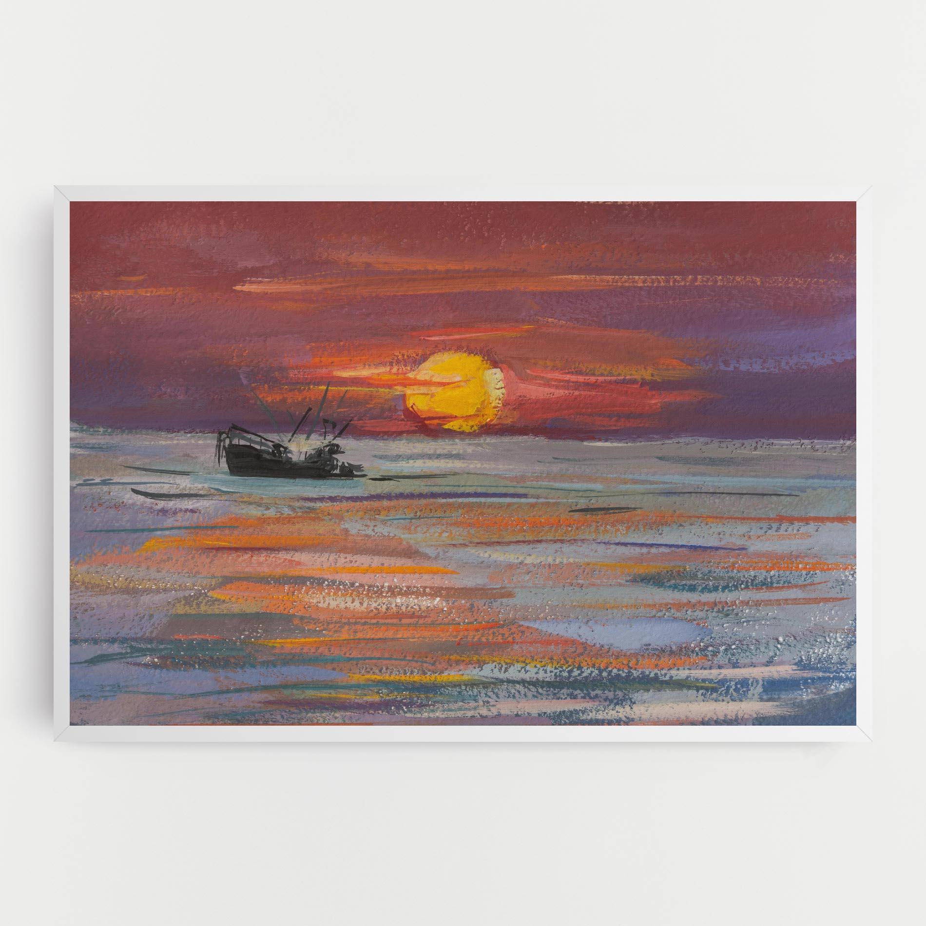 Leinwandbild Sea Ship Painting mockup 0