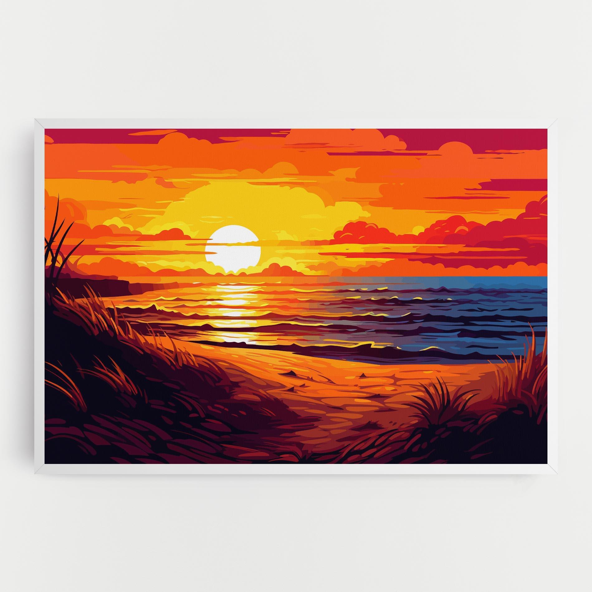 Leinwandbild Strong Orange Sunset mockup 0