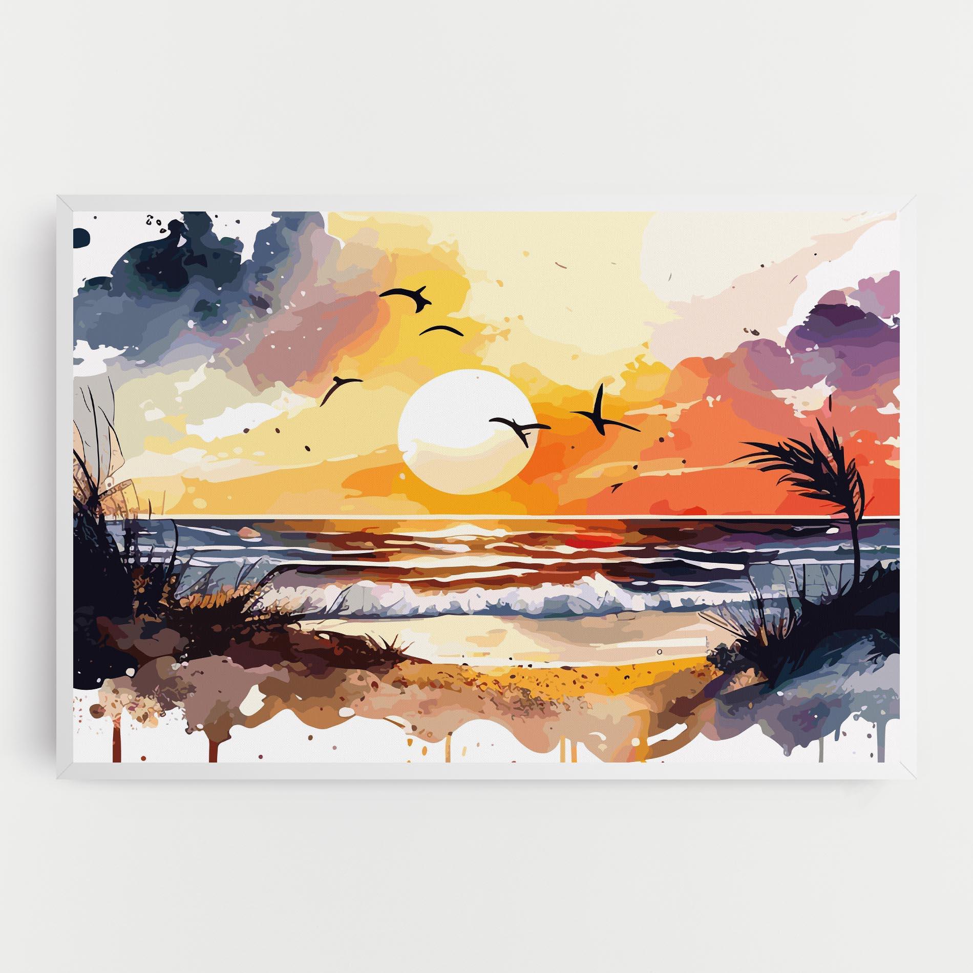 Leinwandbild Sunset Art View mockup 0