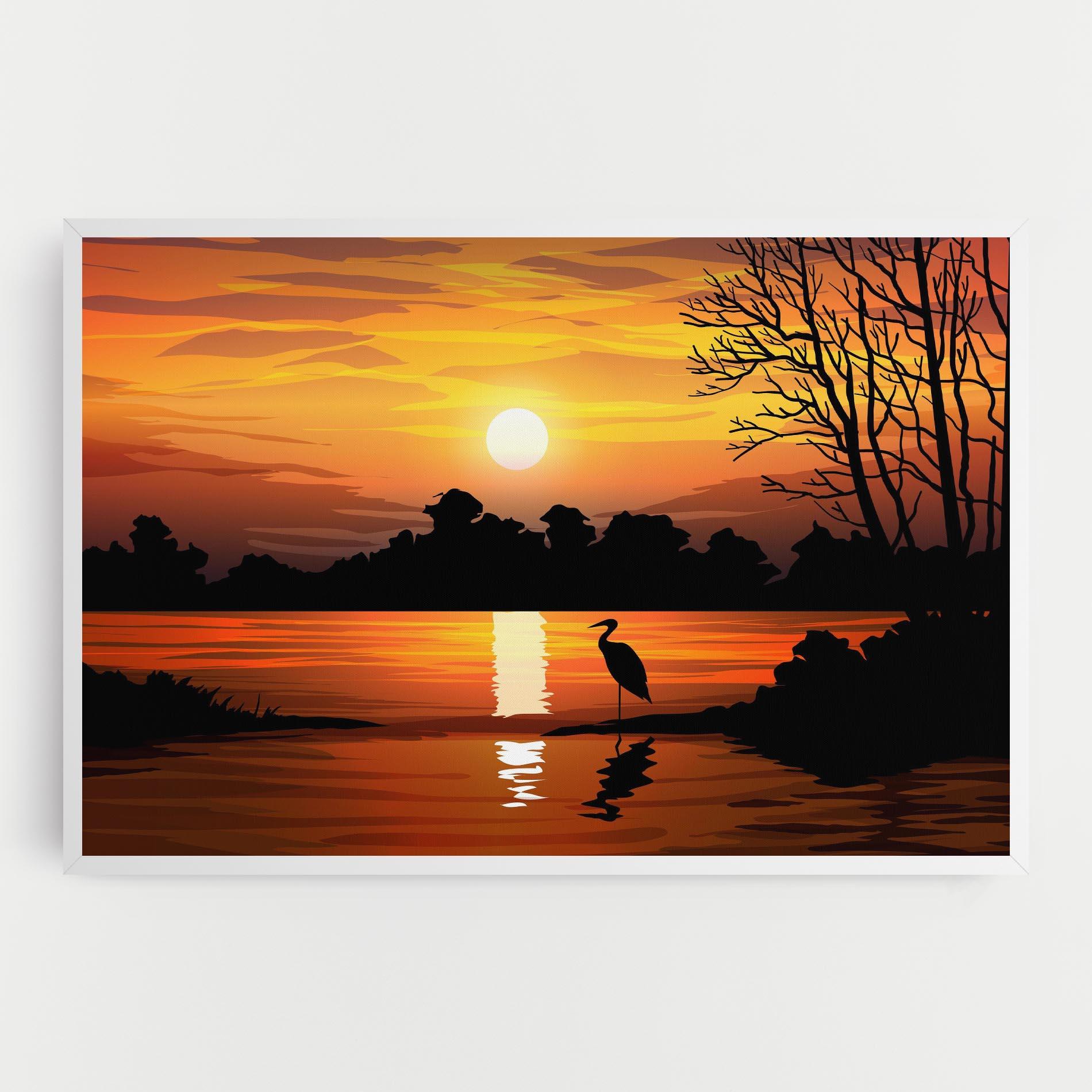 Leinwandbild Sunset Land mockup 0