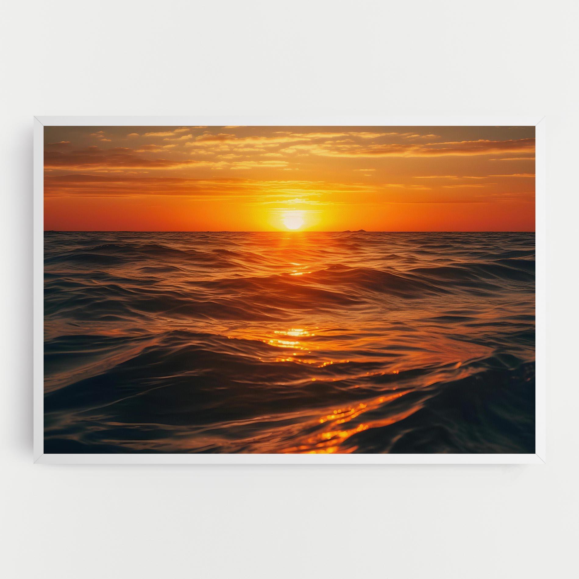 Leinwandbild Waves During Sunset mockup 0