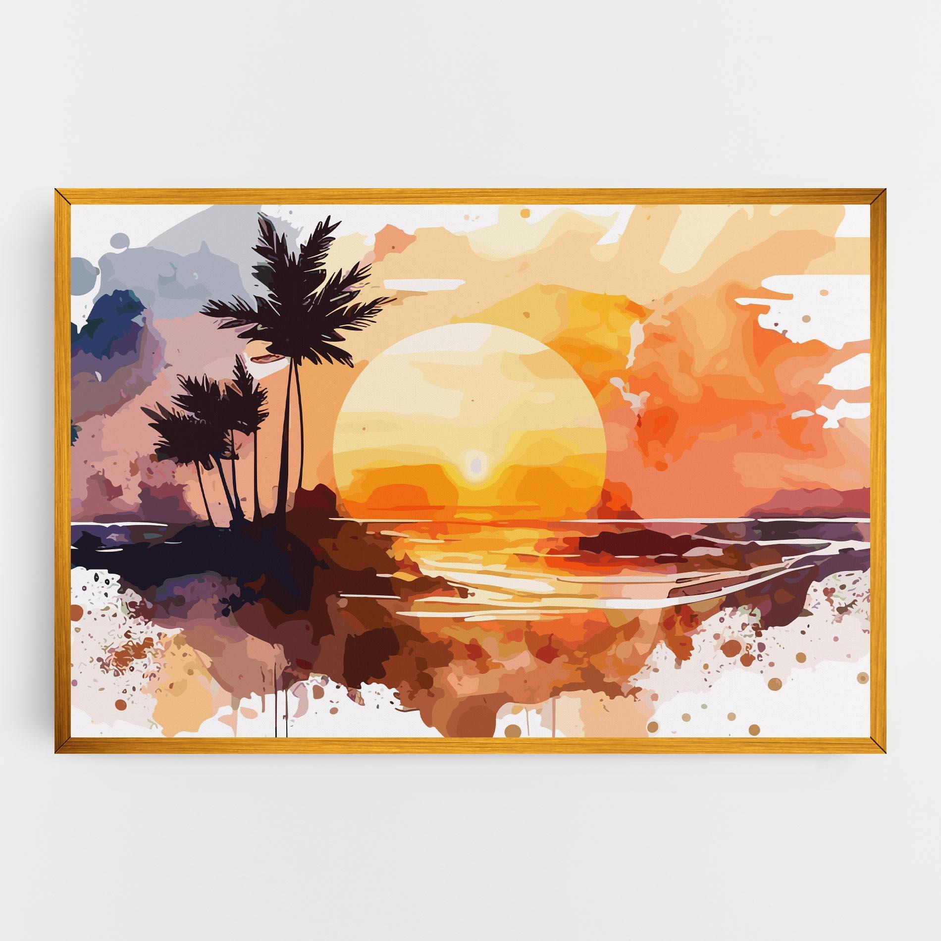 Leinwandbild Beautiful Sunrise mockup 0