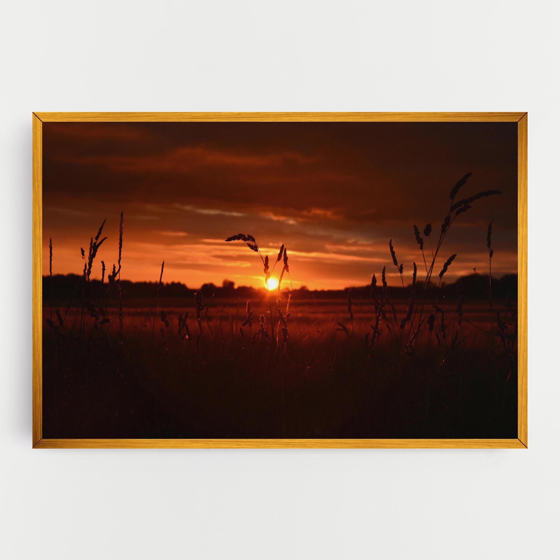 Leinwandbild Field Shilouette mockup 0