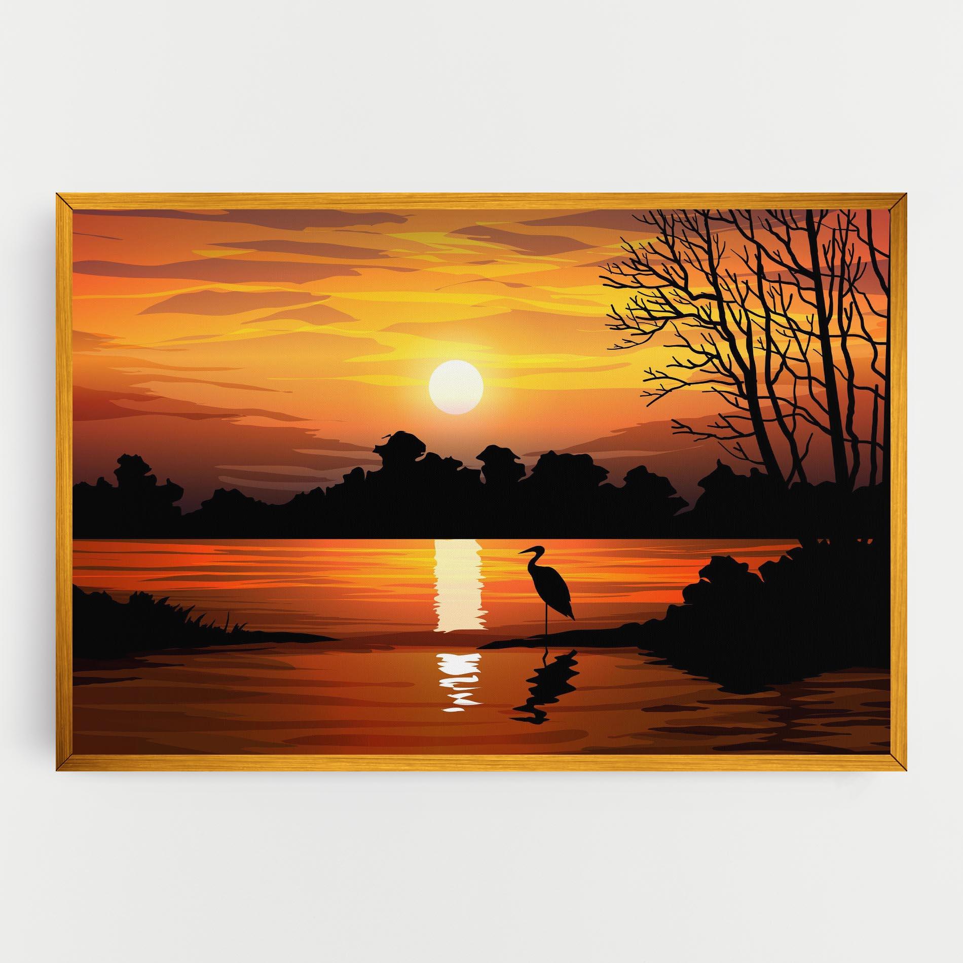 Leinwandbild Sunset Land mockup 0