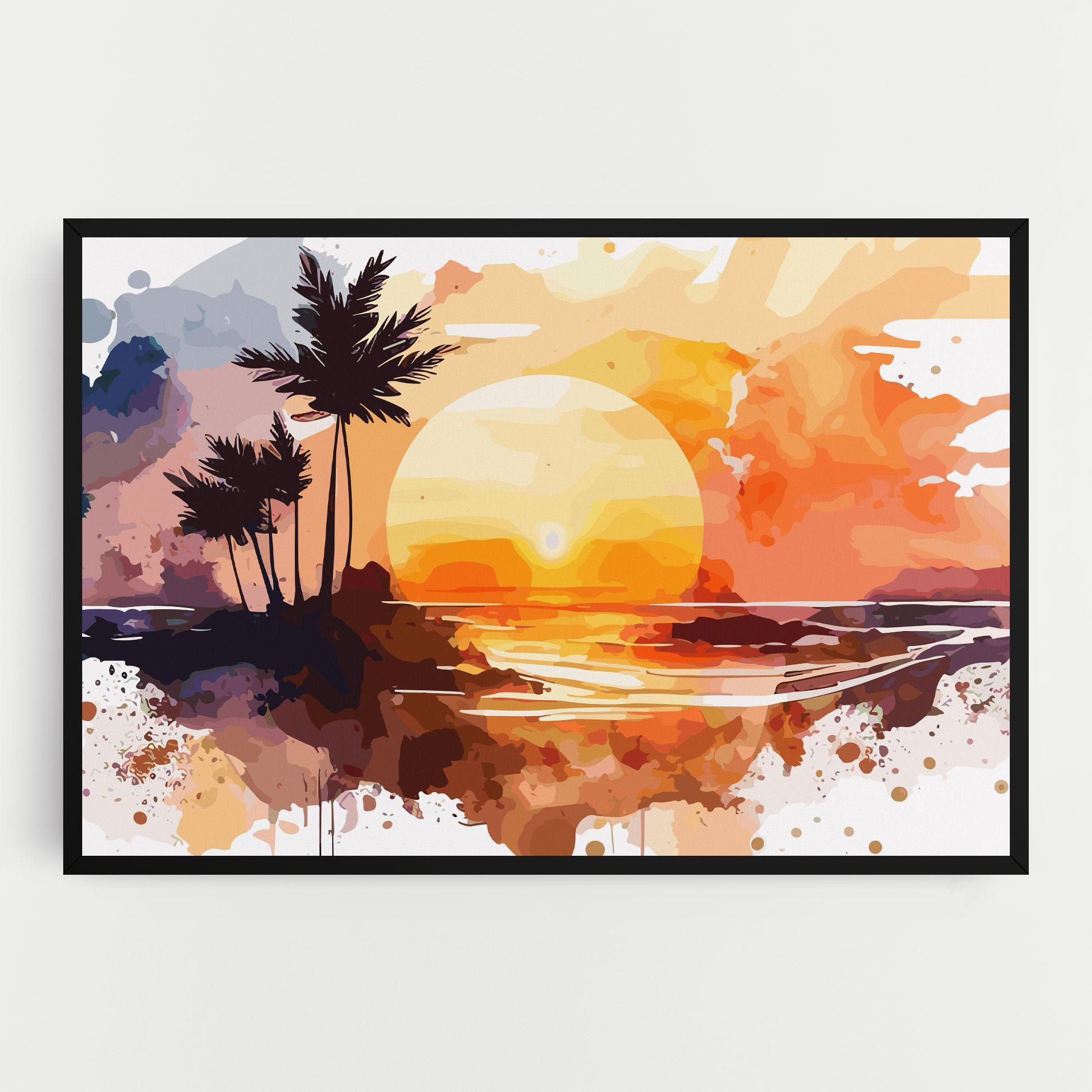 Leinwandbild Beautiful Sunrise mockup 0