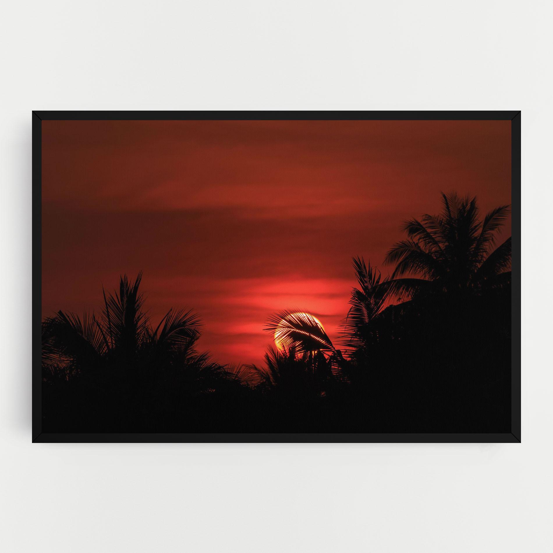Leinwandbild Coconuts Tree Sunset mockup 0
