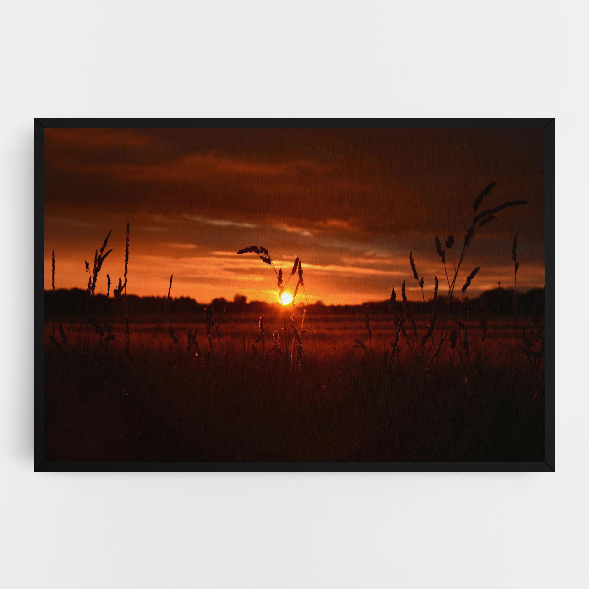 Leinwandbild Field Shilouette mockup 0