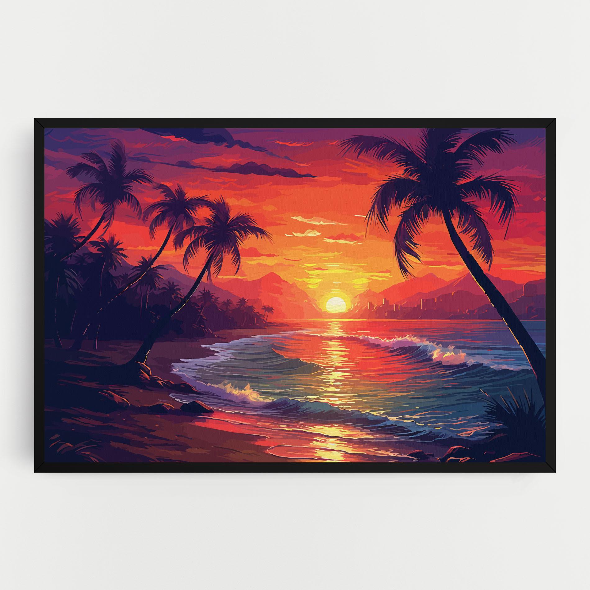 Leinwandbild Purple Orange Sunlight mockup 0