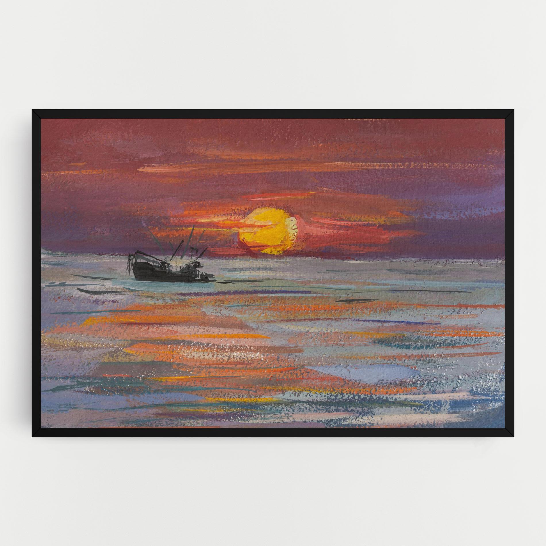 Leinwandbild Sea Ship Painting mockup 0