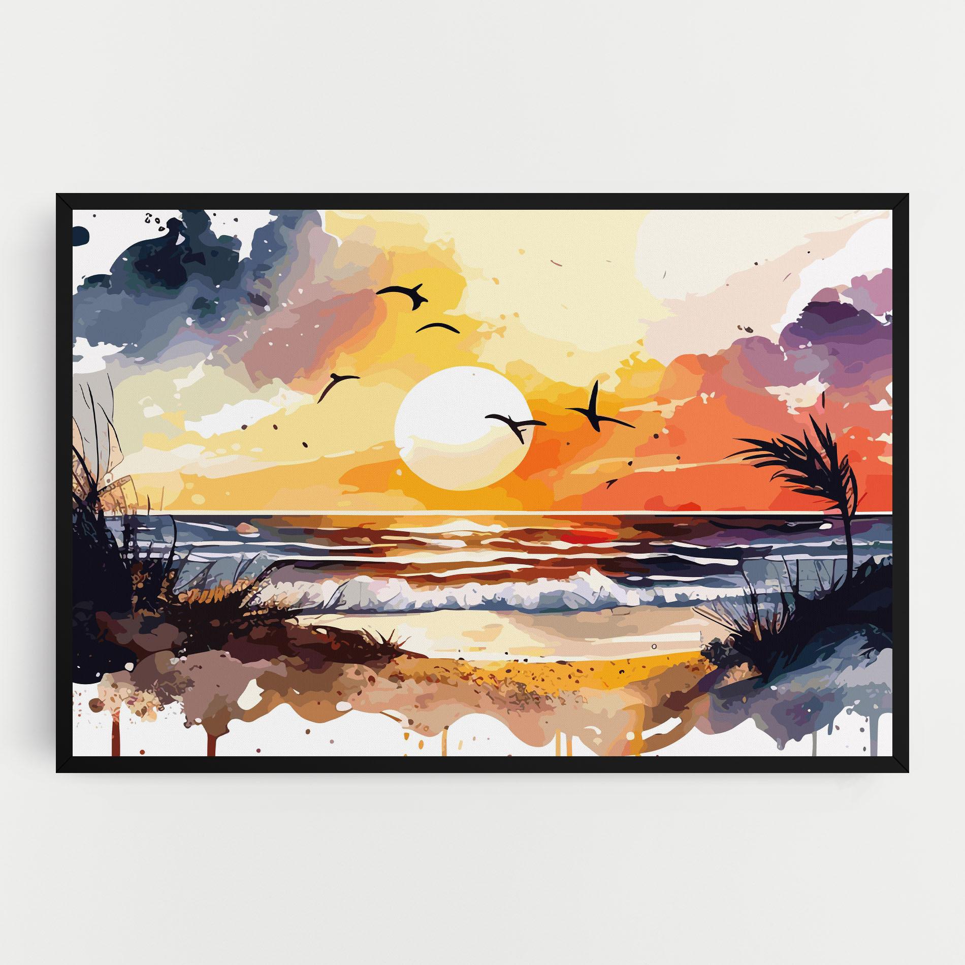 Leinwandbild Sunset Art View mockup 0