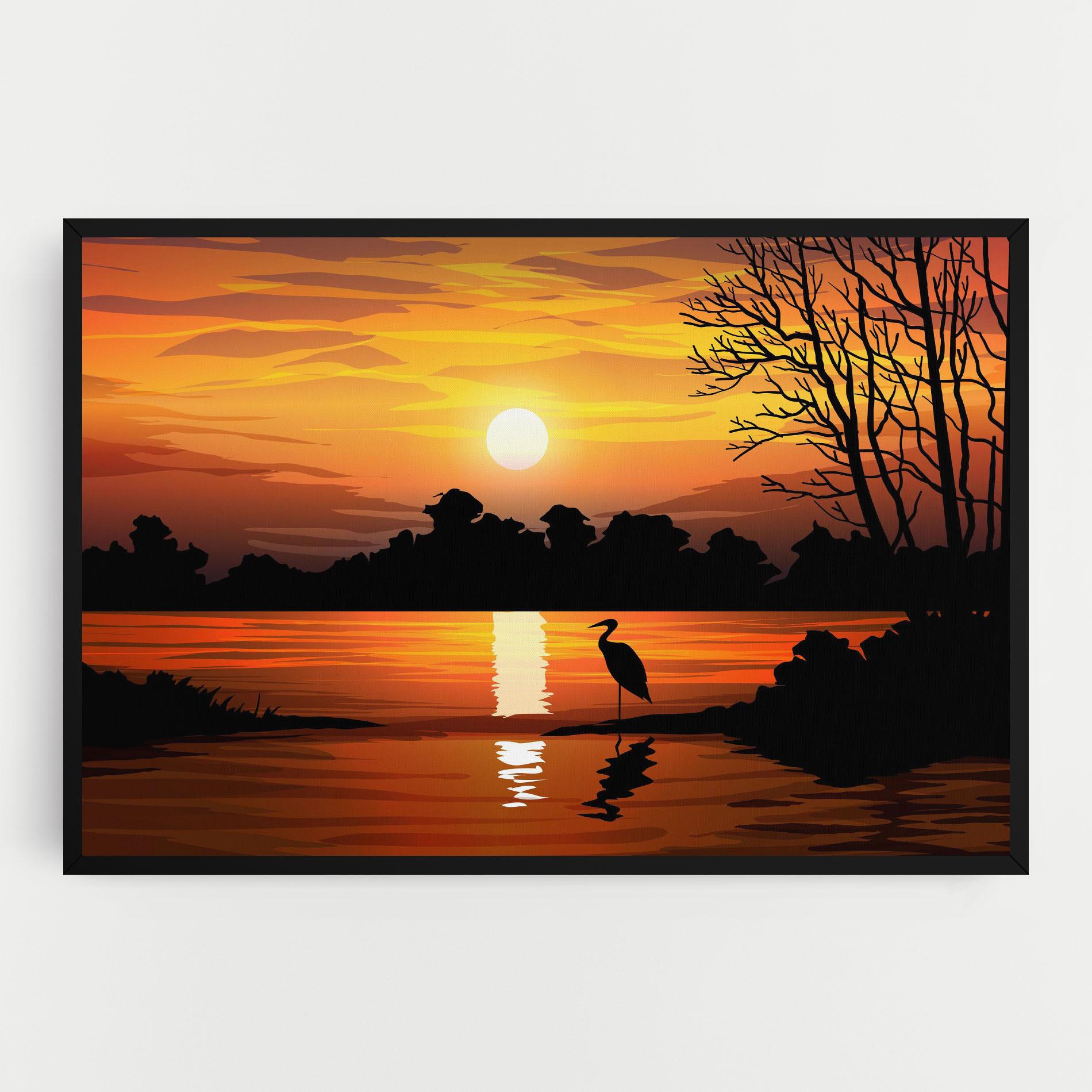 Leinwandbild Sunset Land mockup 0
