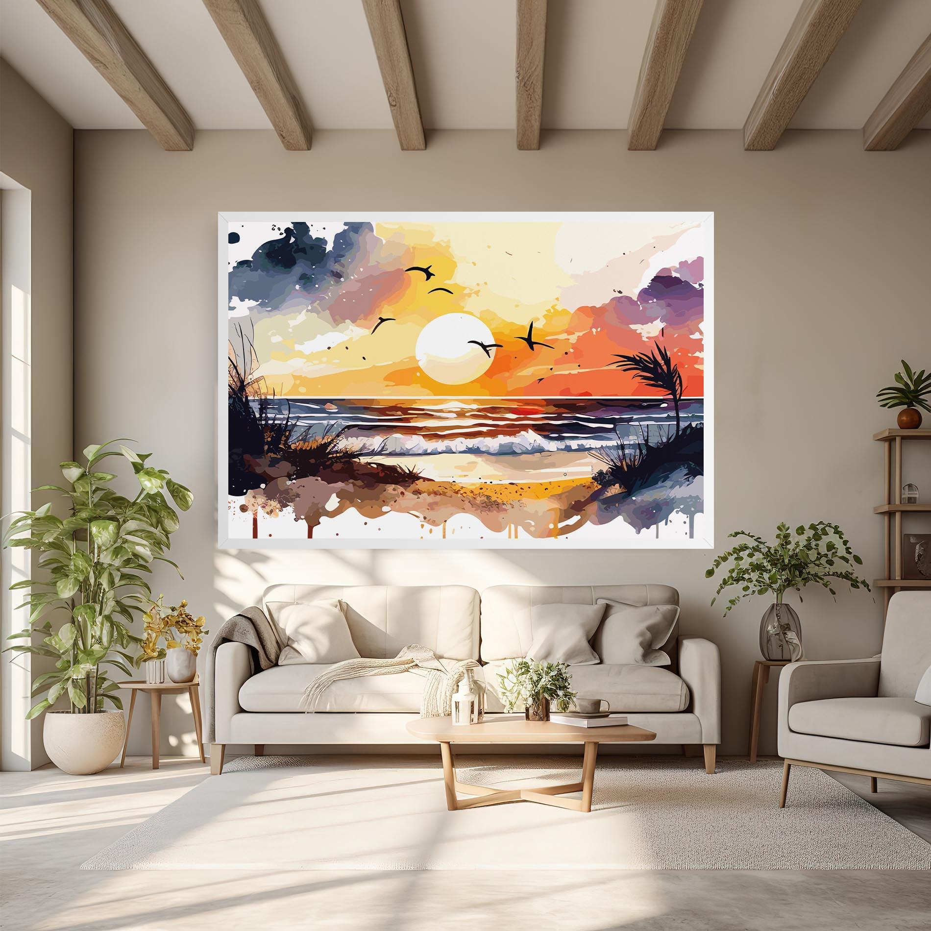 Leinwandbild Sunset Art View mockup 6