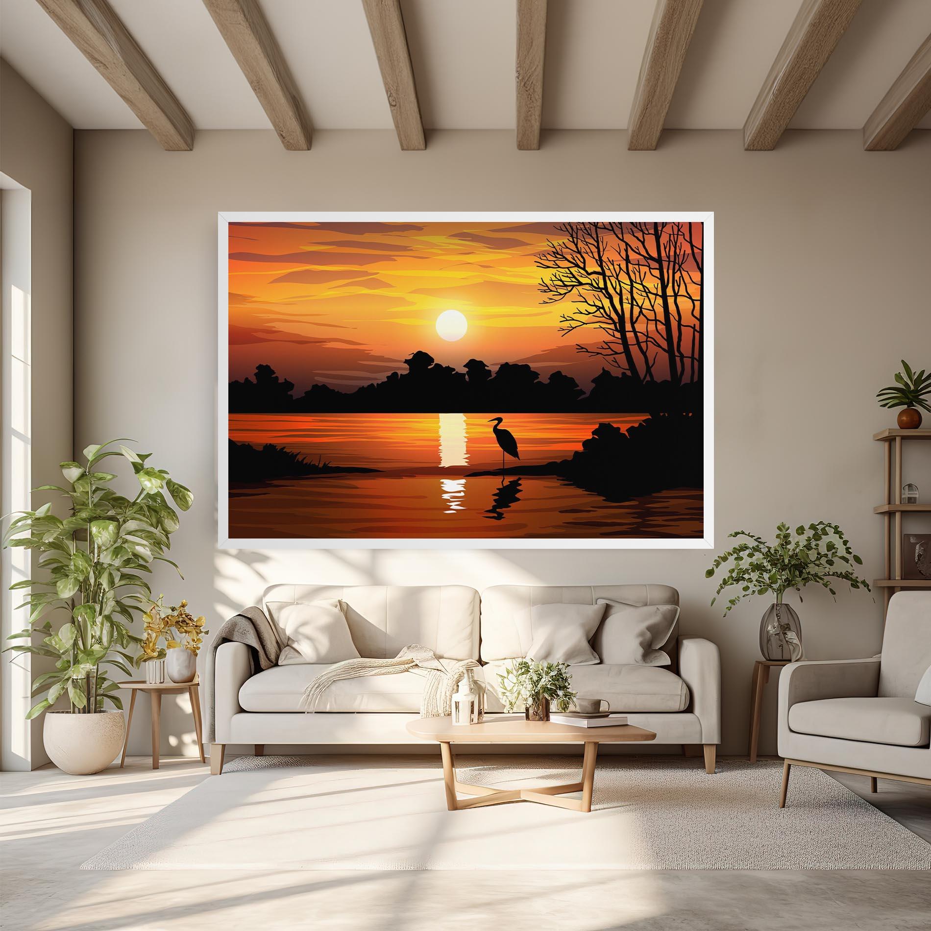 Leinwandbild Sunset Land mockup 6