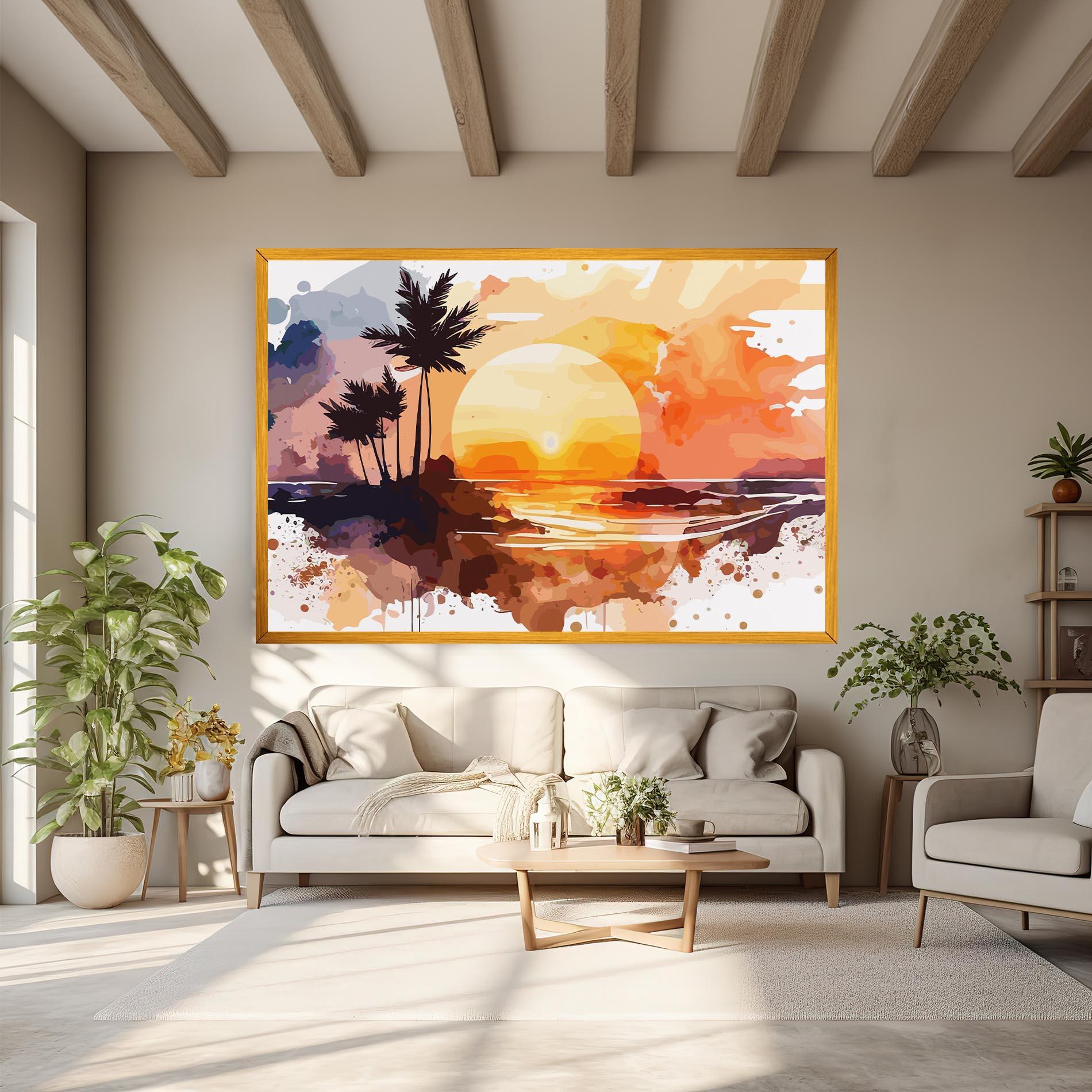 Leinwandbild Beautiful Sunrise mockup 6