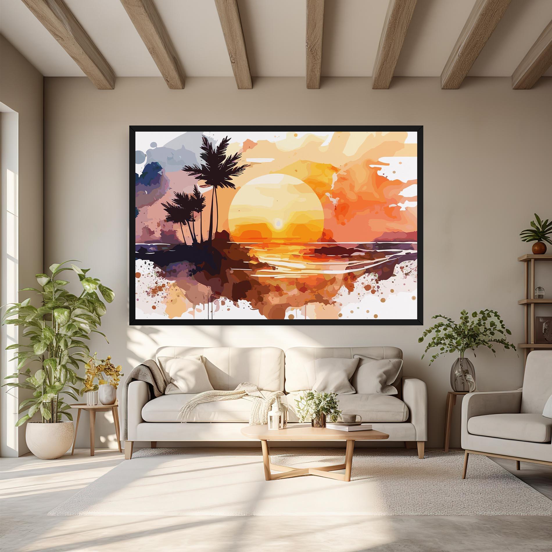 Leinwandbild Beautiful Sunrise mockup 6
