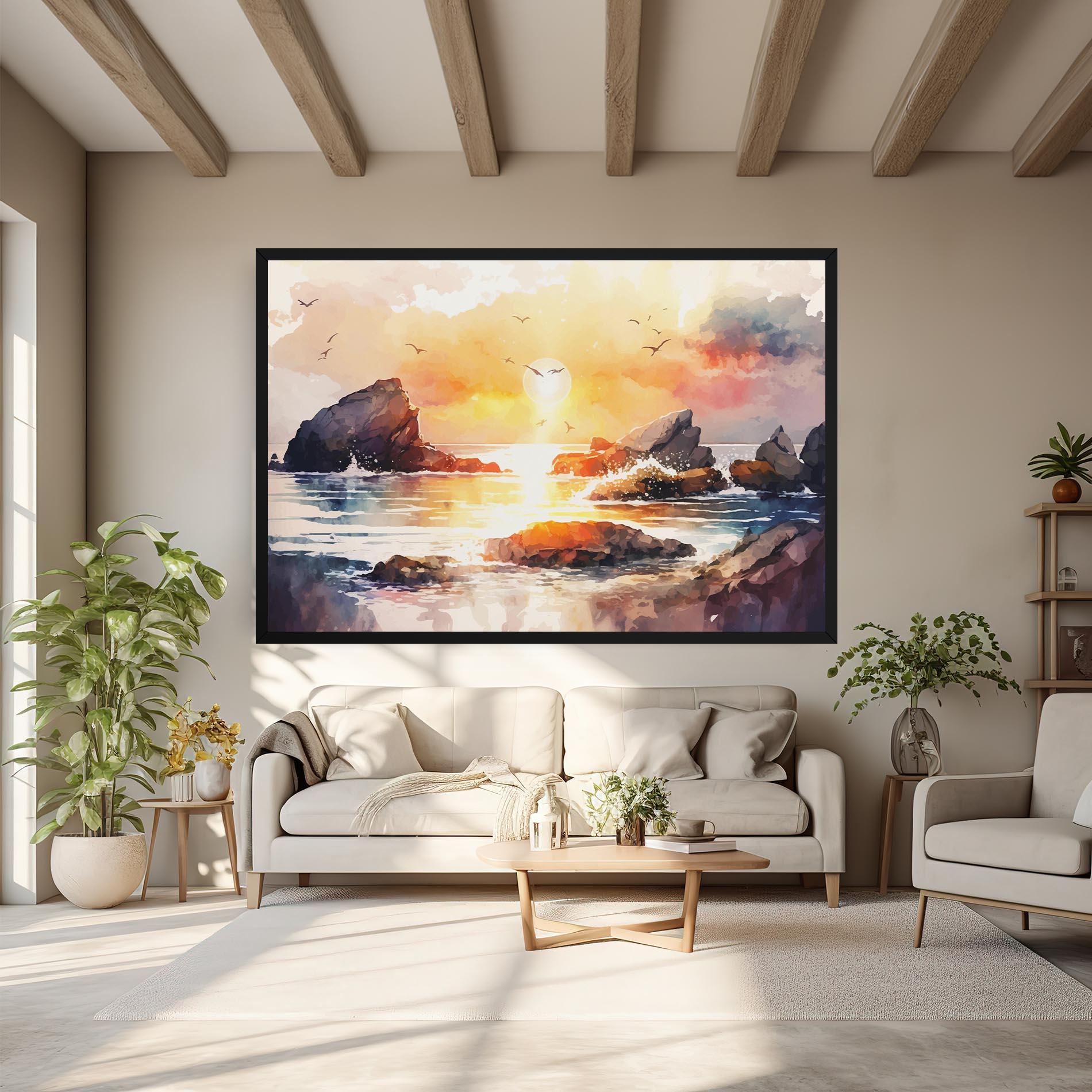 Leinwandbild Pretty Pastel Sunset mockup 6