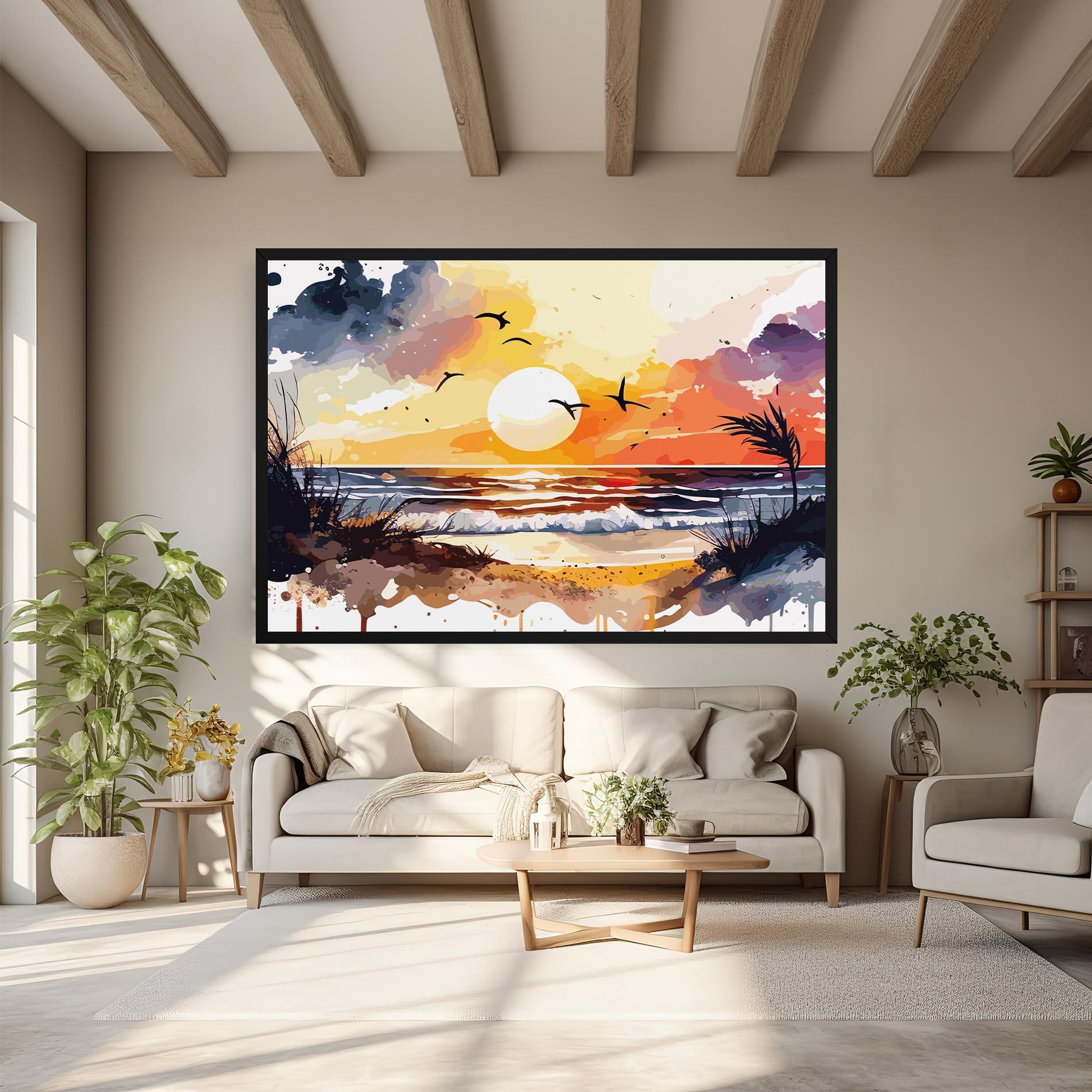 Leinwandbild Sunset Art View mockup 6