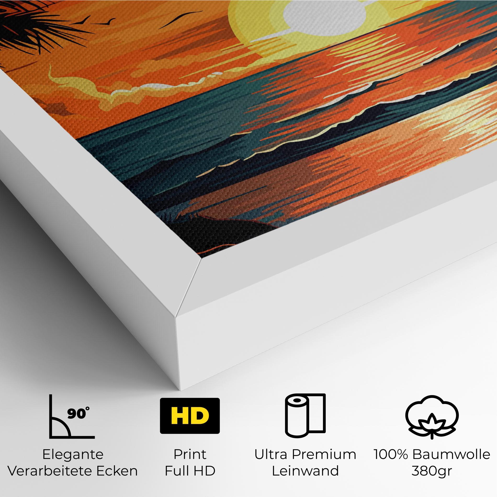 Leinwandbild Amazing Sunset View mockup 4