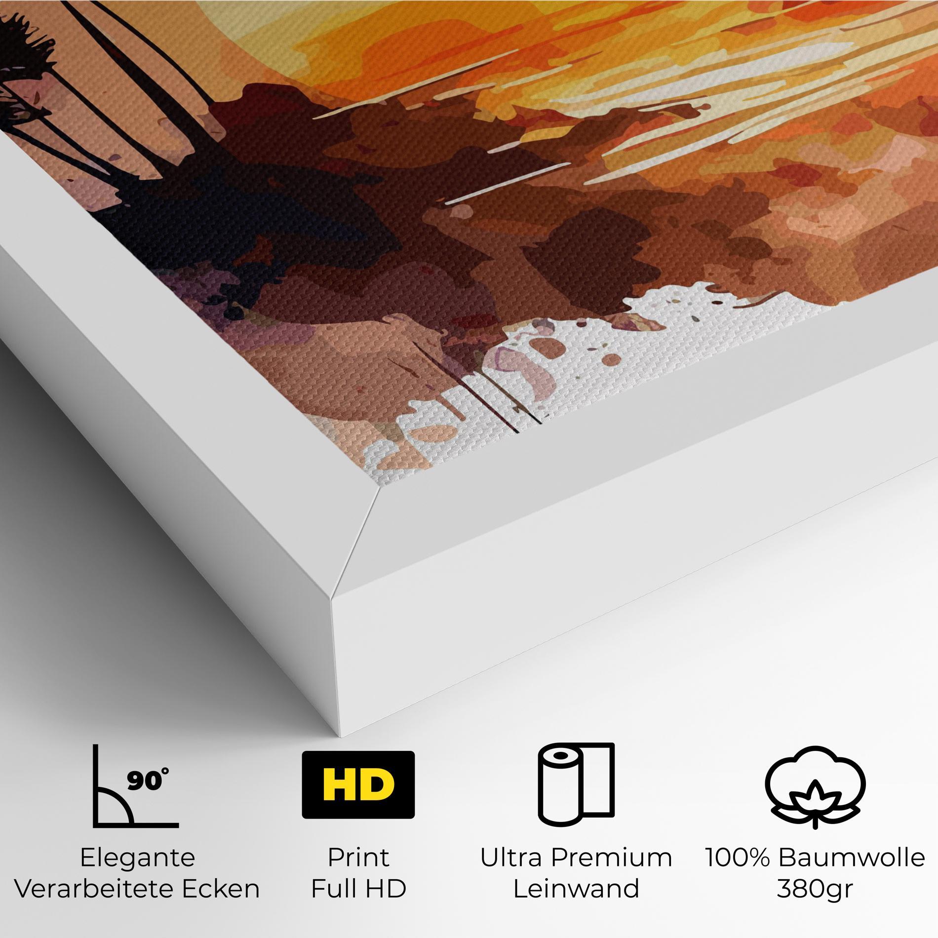 Leinwandbild Beautiful Sunrise mockup 4
