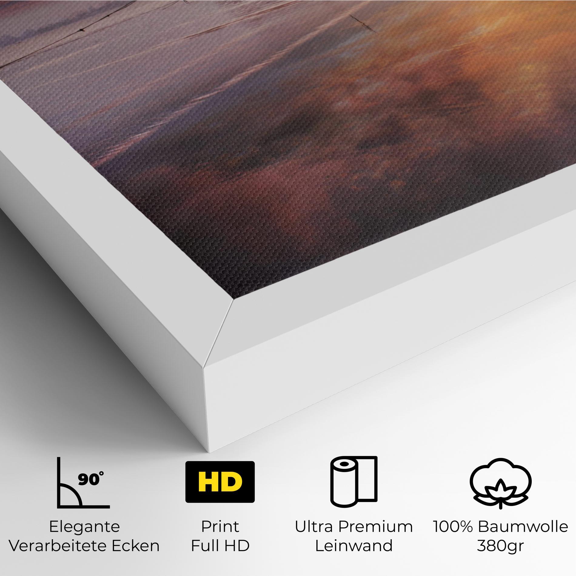 Leinwandbild Beauty Boat Sunrise mockup 4