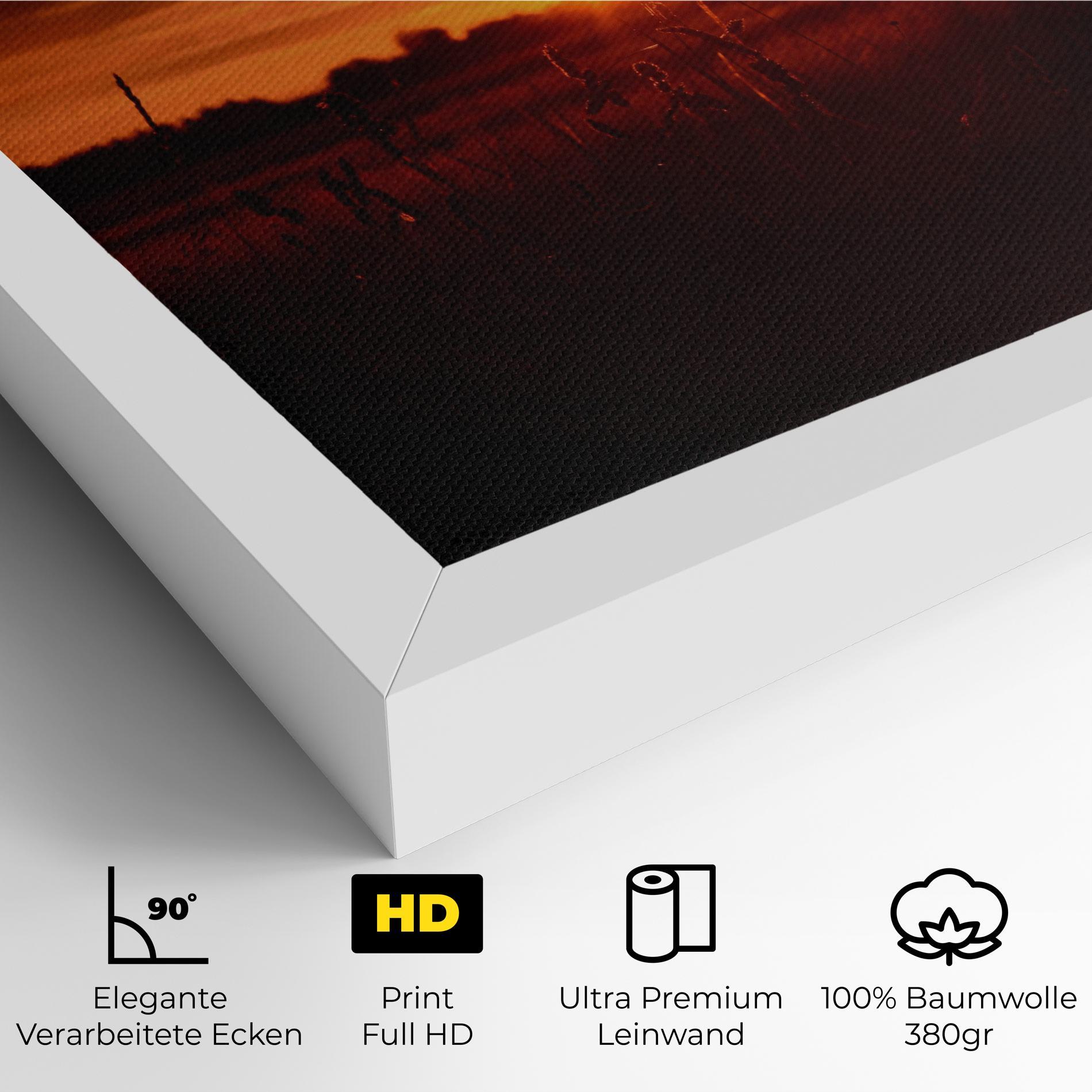 Leinwandbild Field Shilouette mockup 4