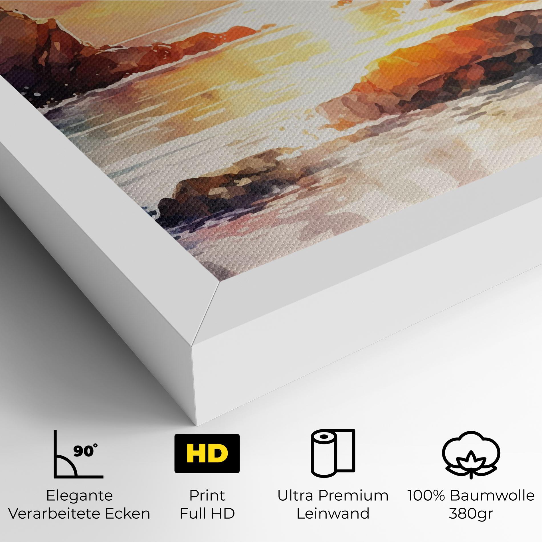 Leinwandbild Pretty Pastel Sunset mockup 4