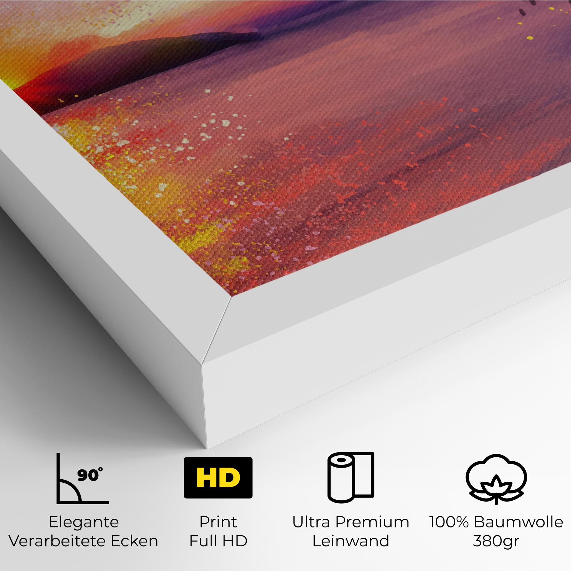 Leinwandbild Purple Sunrise Art mockup 4