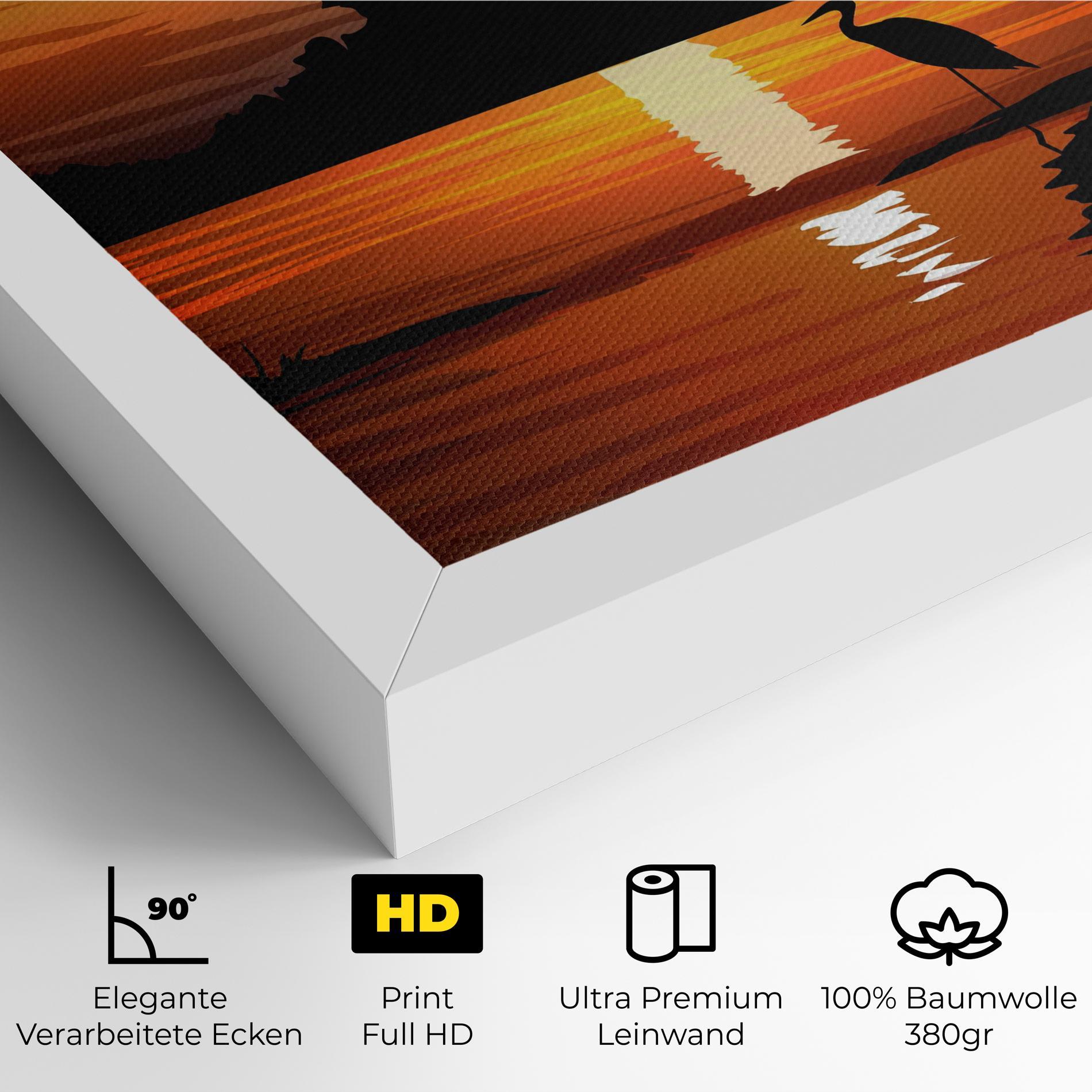 Leinwandbild Sunset Land mockup 4
