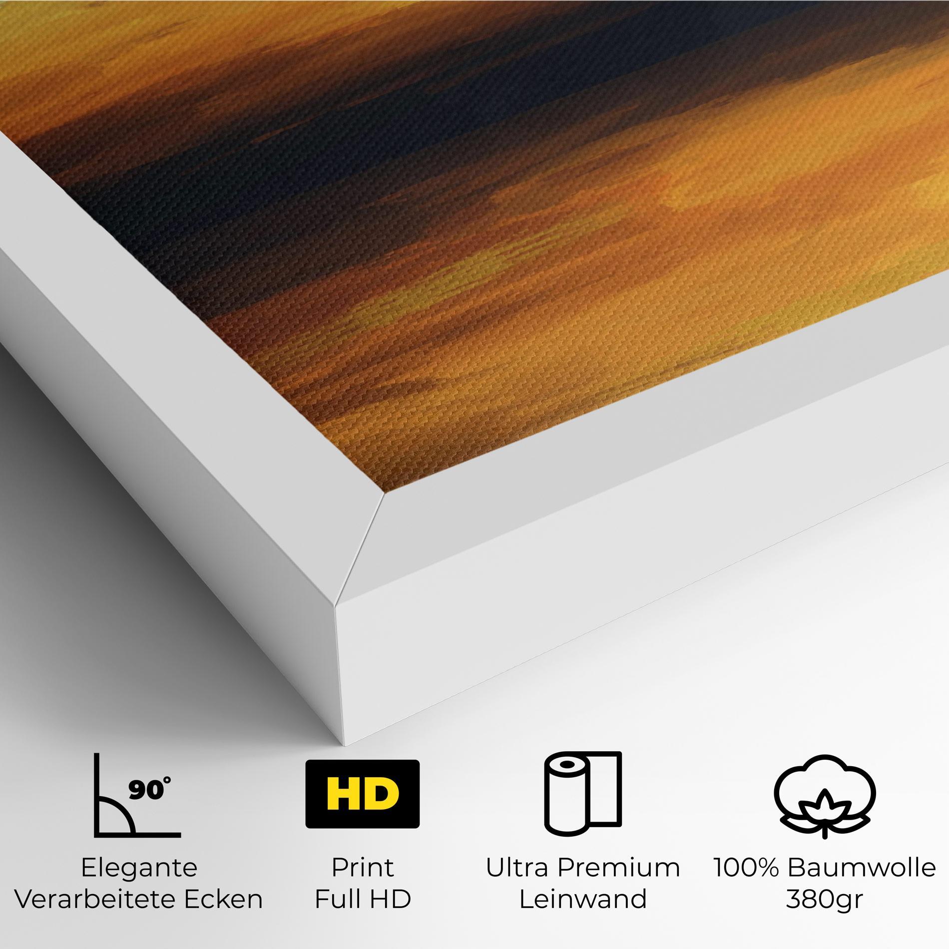 Leinwandbild Sunset Oil Paint mockup 4