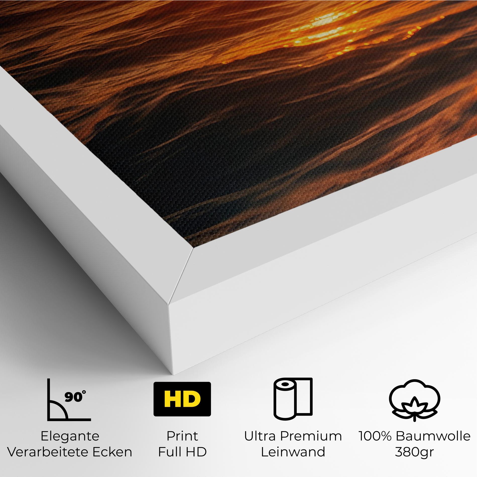 Leinwandbild Waves During Sunset mockup 4