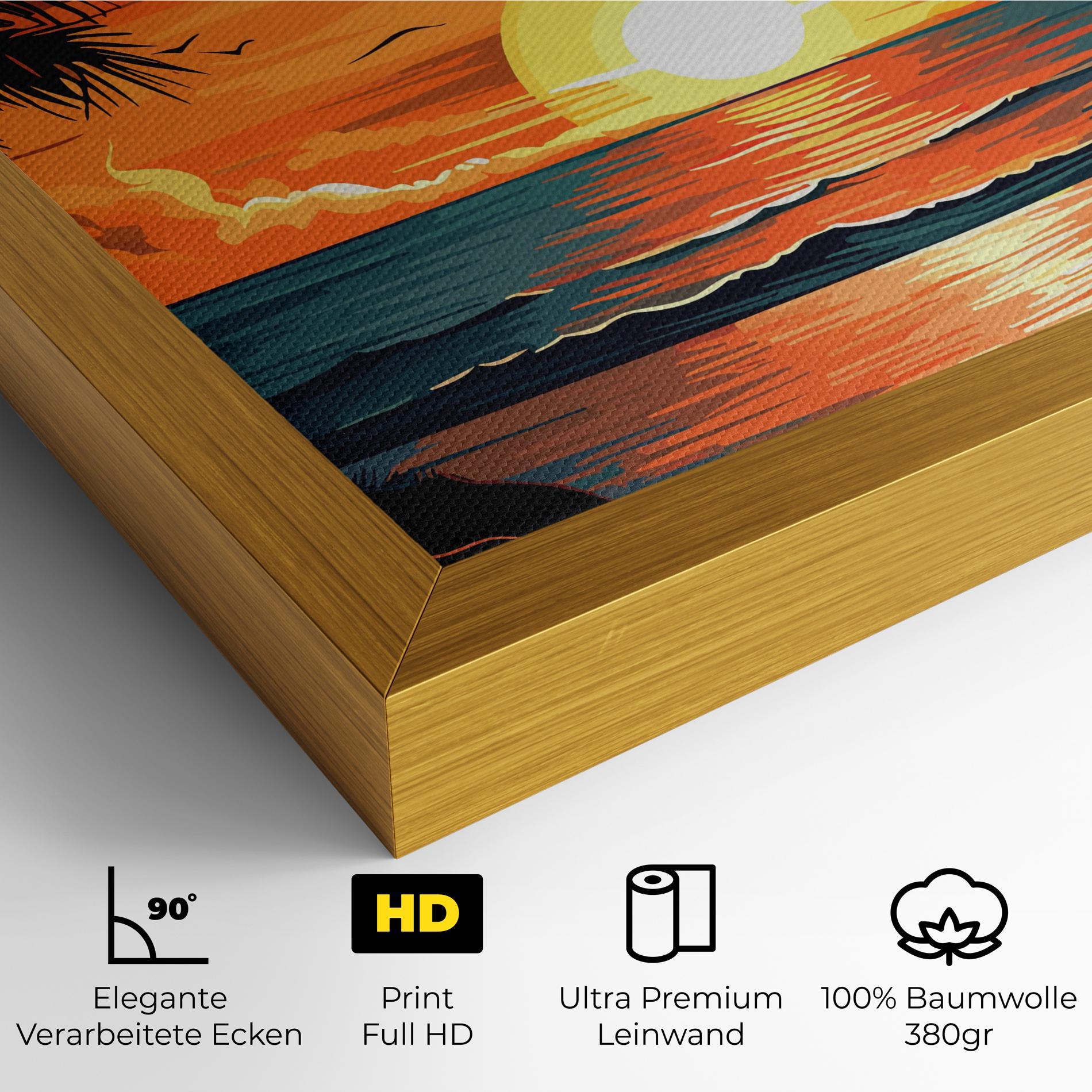 Leinwandbild Amazing Sunset View mockup 4