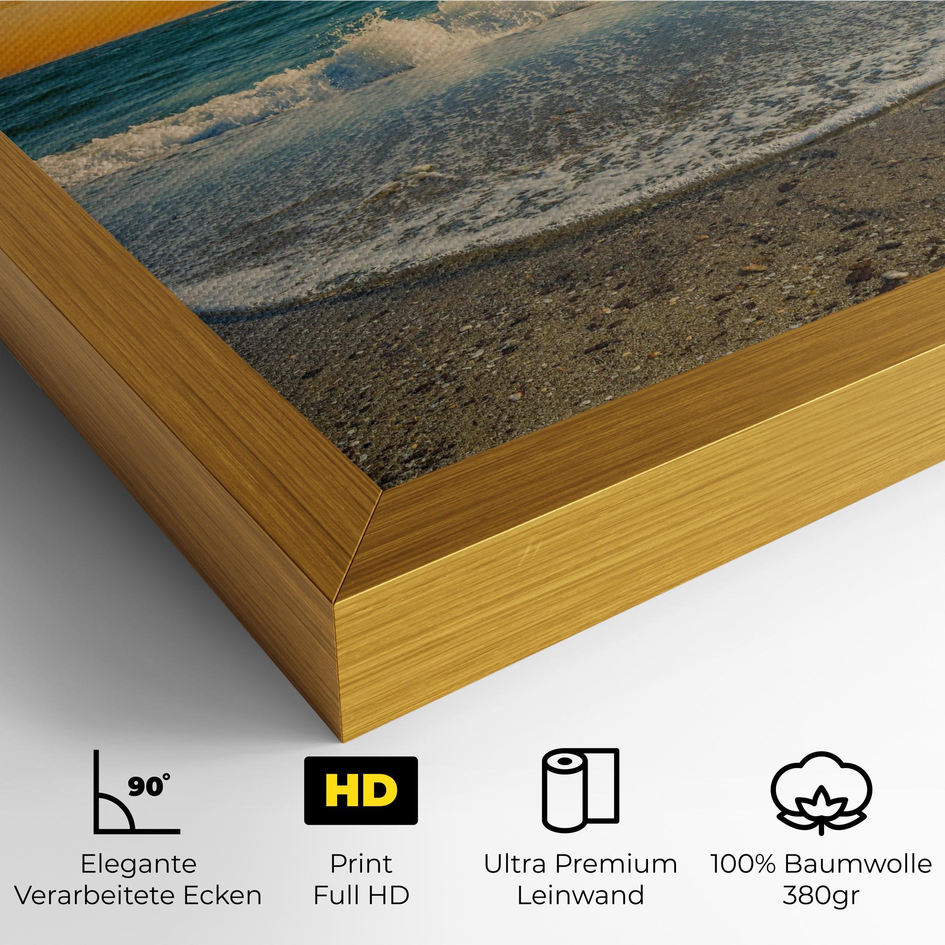 Leinwandbild Beach Dramatic Sunset mockup 4