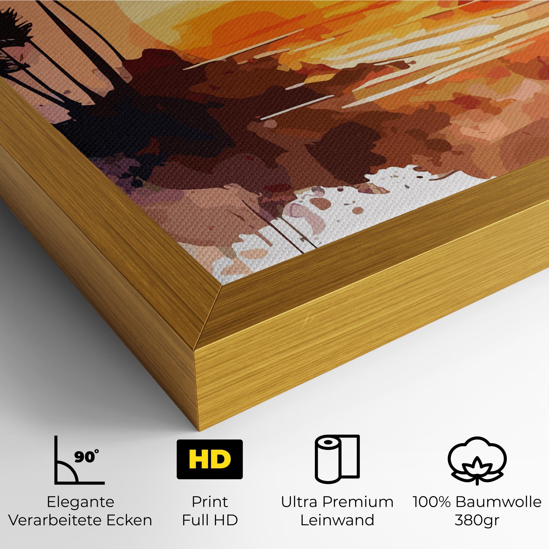 Leinwandbild Beautiful Sunrise mockup 4