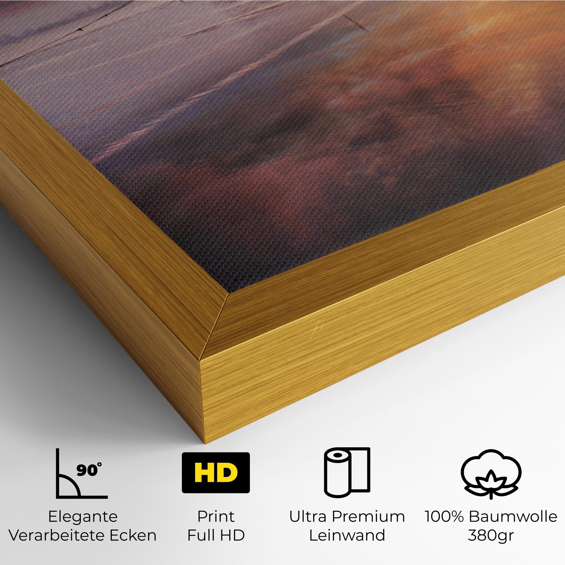 Leinwandbild Beauty Boat Sunrise mockup 4