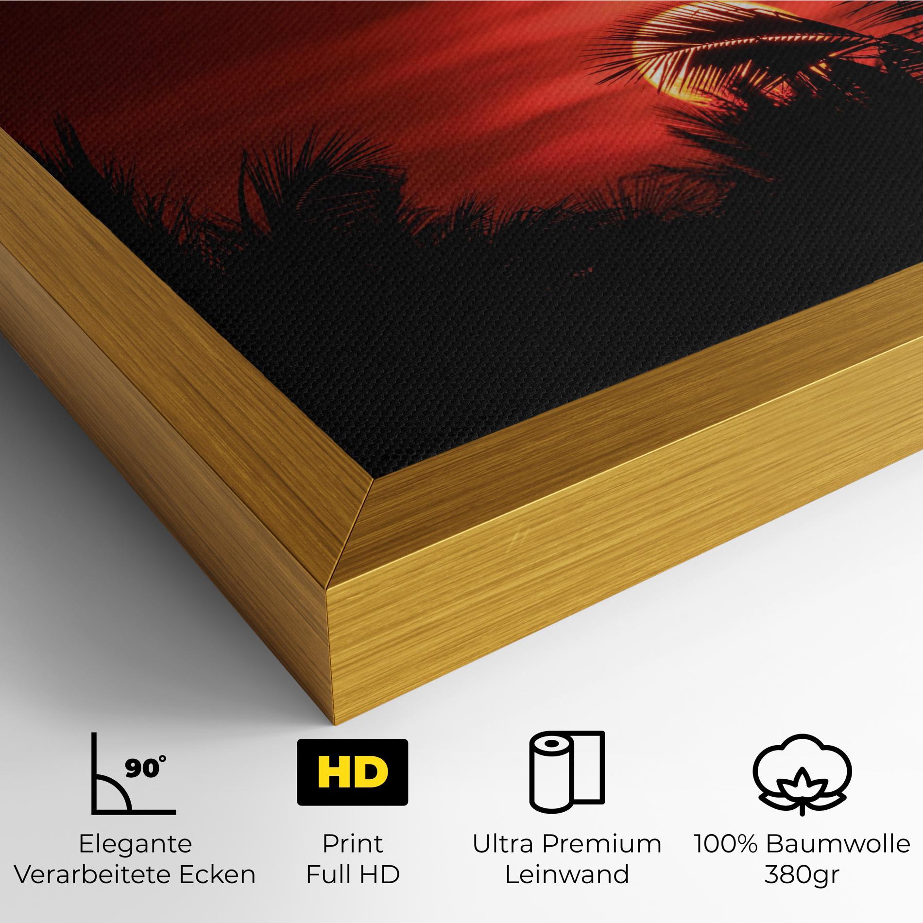 Leinwandbild Coconuts Tree Sunset mockup 4