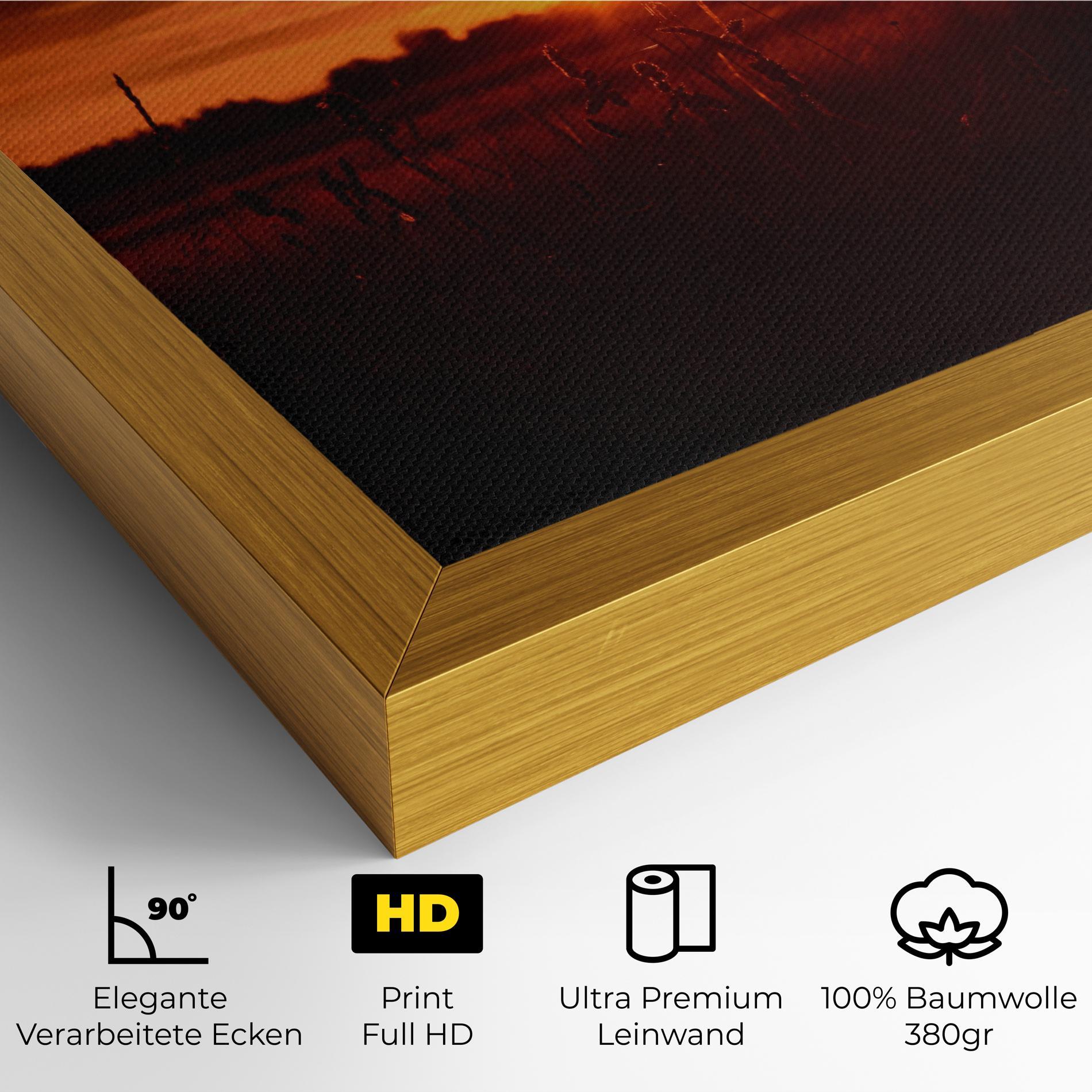 Leinwandbild Field Shilouette mockup 4