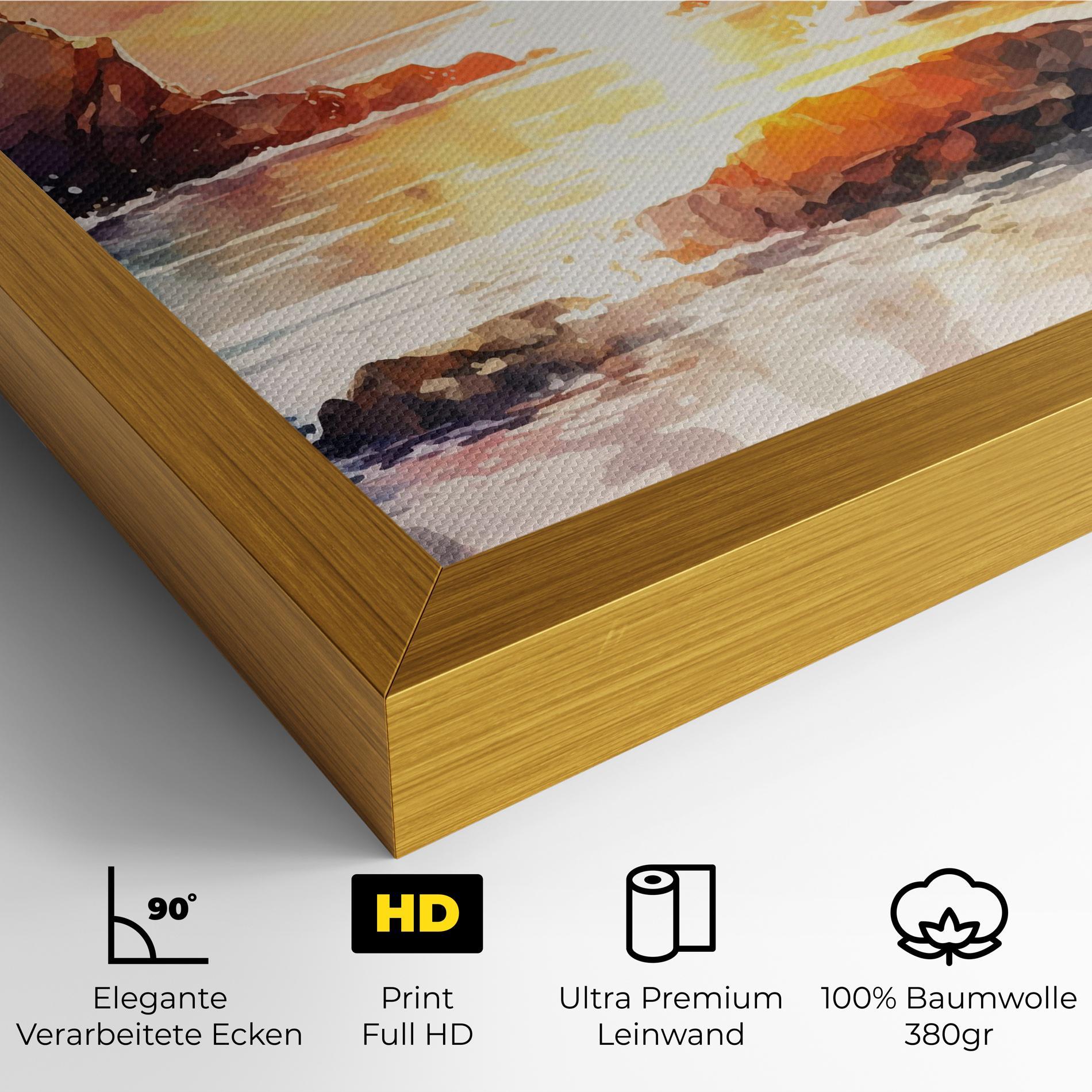 Leinwandbild Pretty Pastel Sunset mockup 4