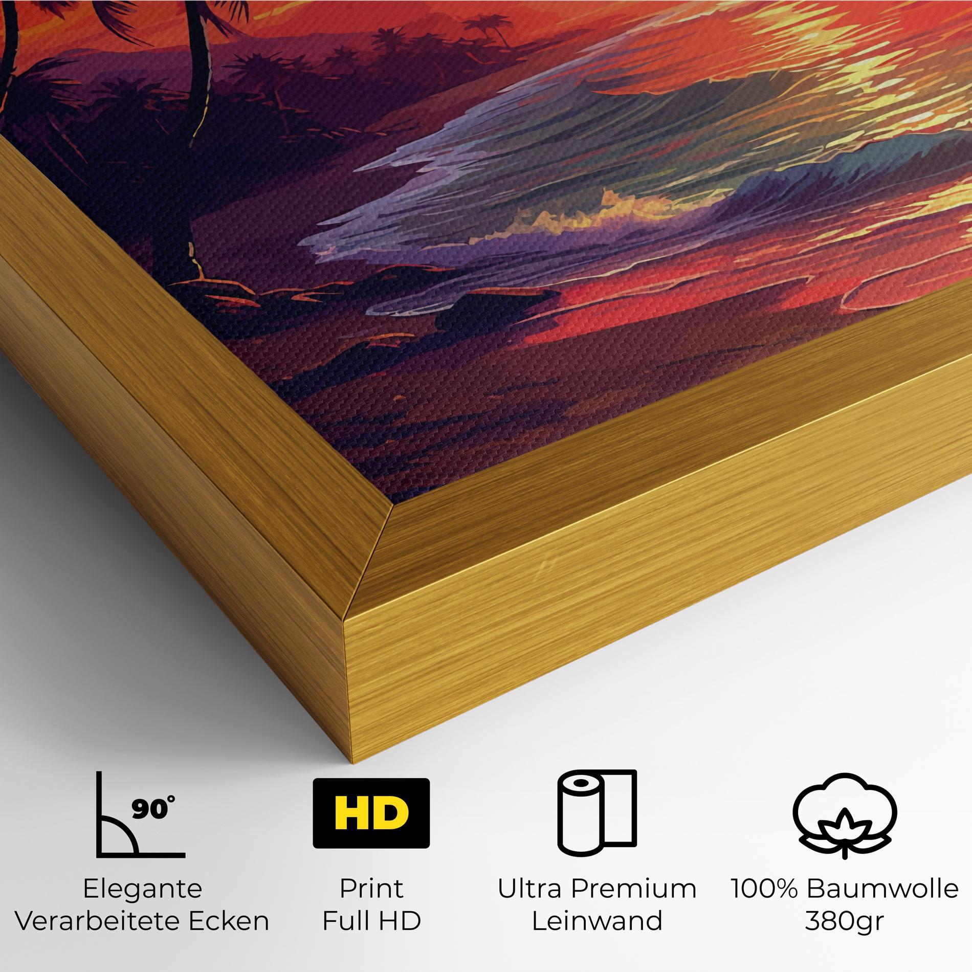 Leinwandbild Purple Orange Sunlight mockup 4