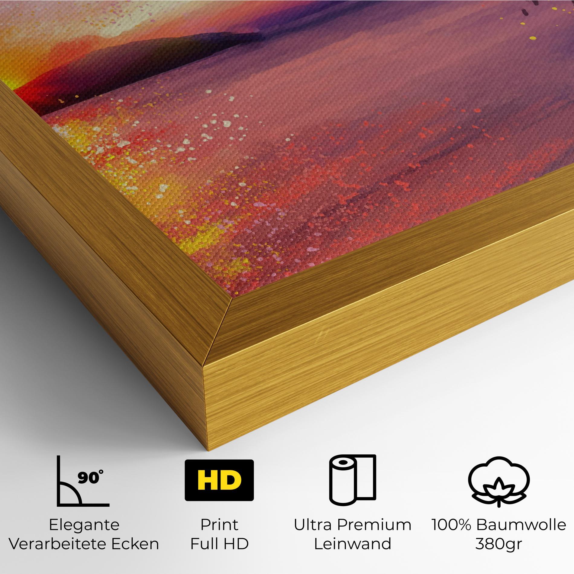 Leinwandbild Purple Sunrise Art mockup 4