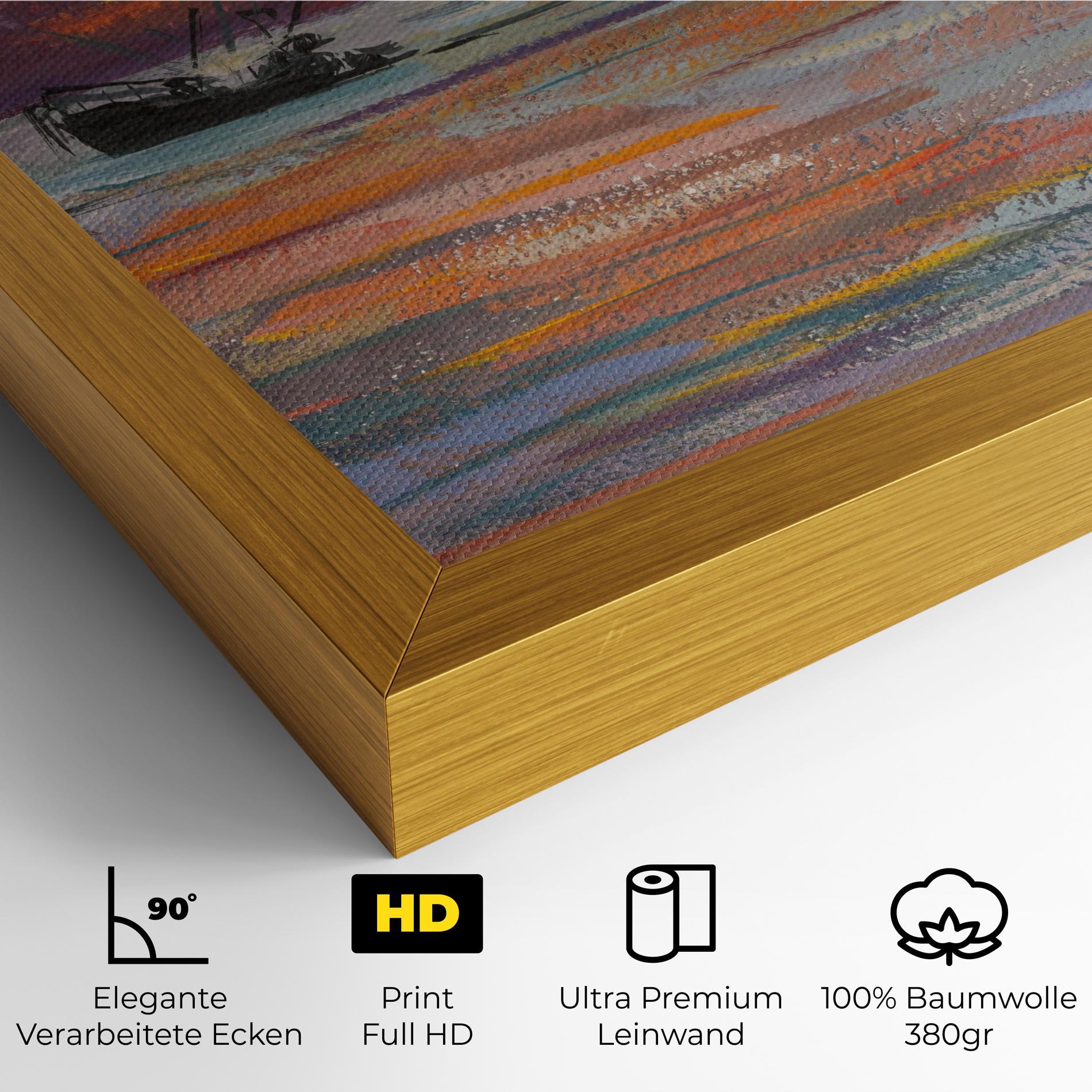 Leinwandbild Sea Ship Painting mockup 4