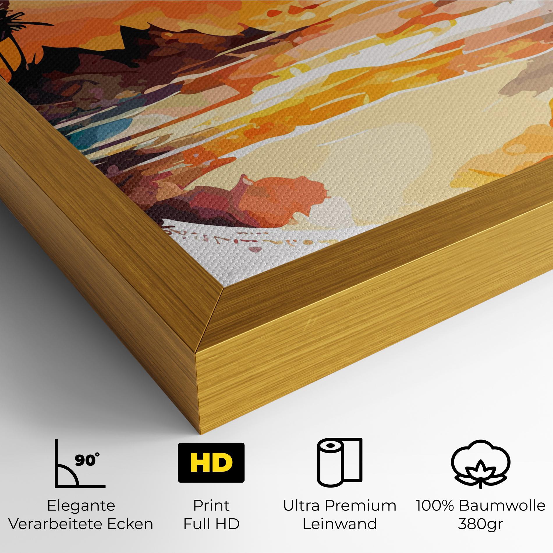 Leinwandbild Sunrise Art mockup 4