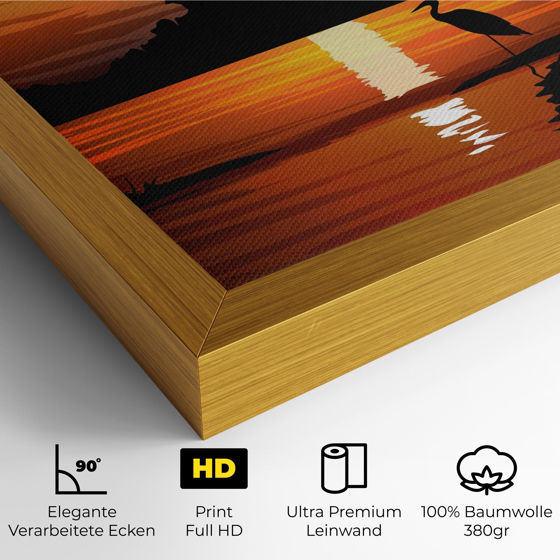 Leinwandbild Sunset Land mockup 4