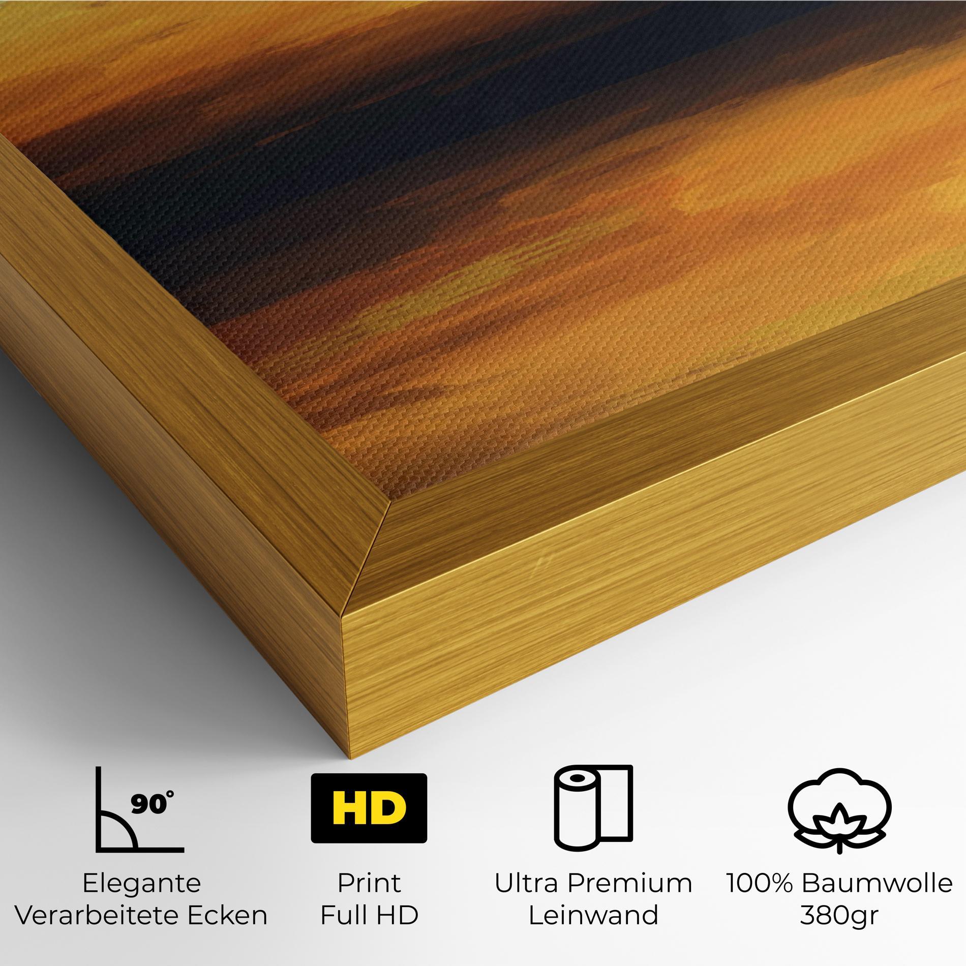 Leinwandbild Sunset Oil Paint mockup 4