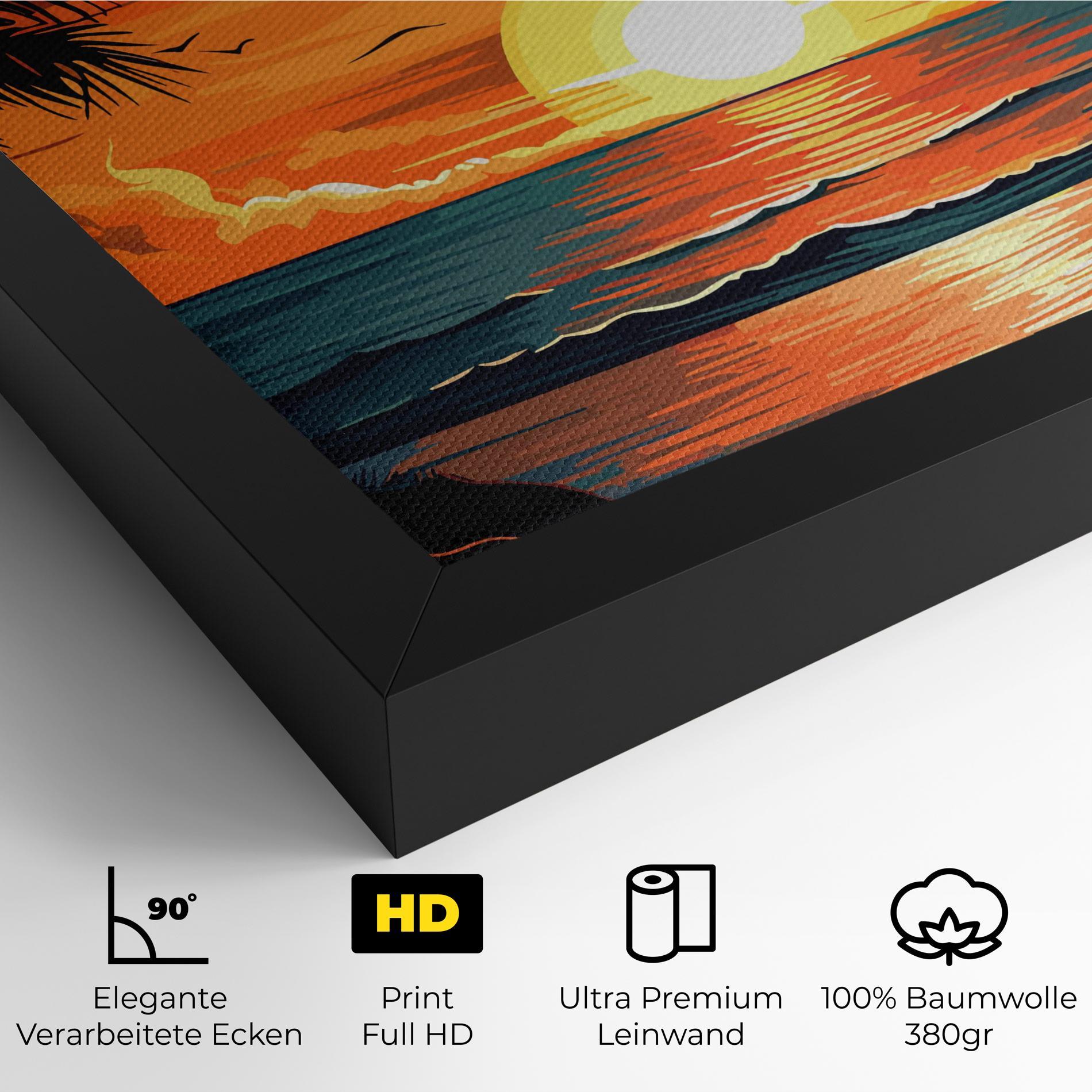 Leinwandbild Amazing Sunset View mockup 4