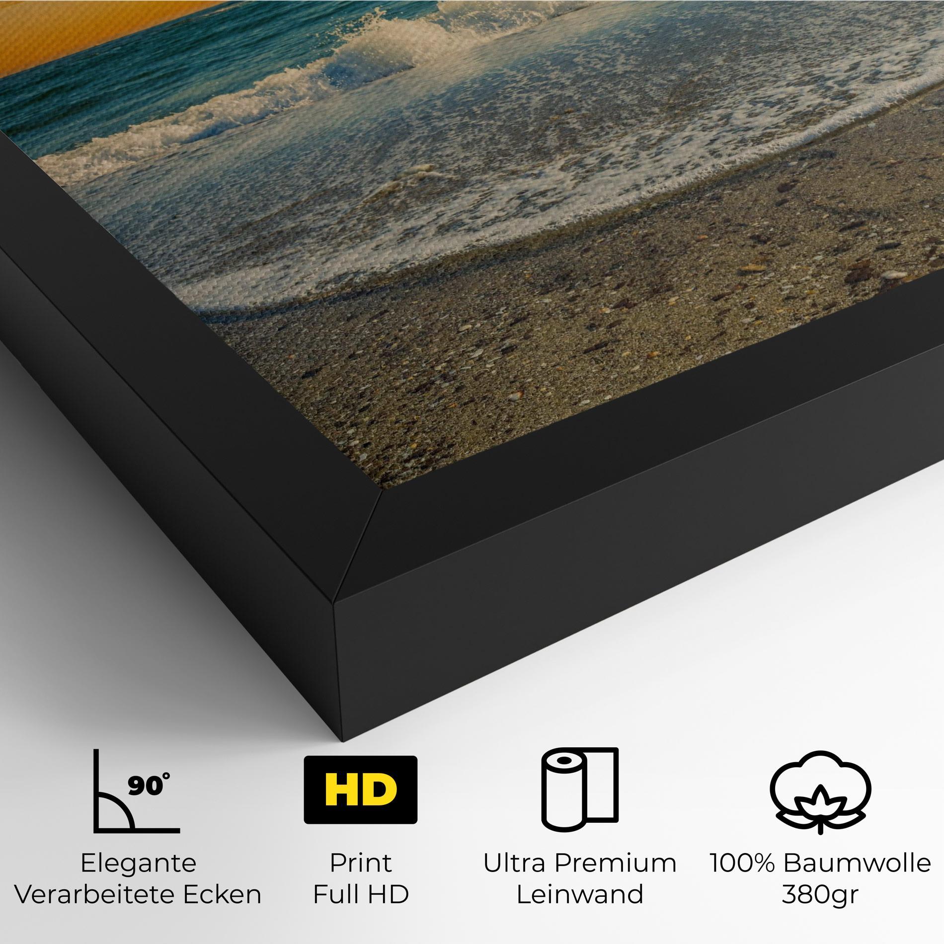Leinwandbild Beach Dramatic Sunset mockup 4