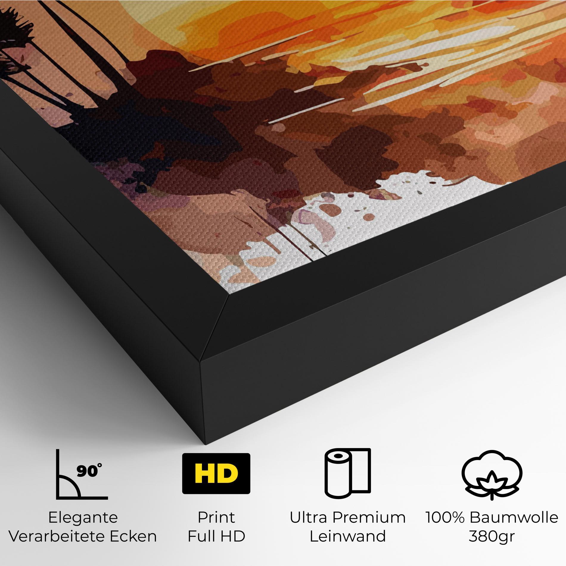 Leinwandbild Beautiful Sunrise mockup 4