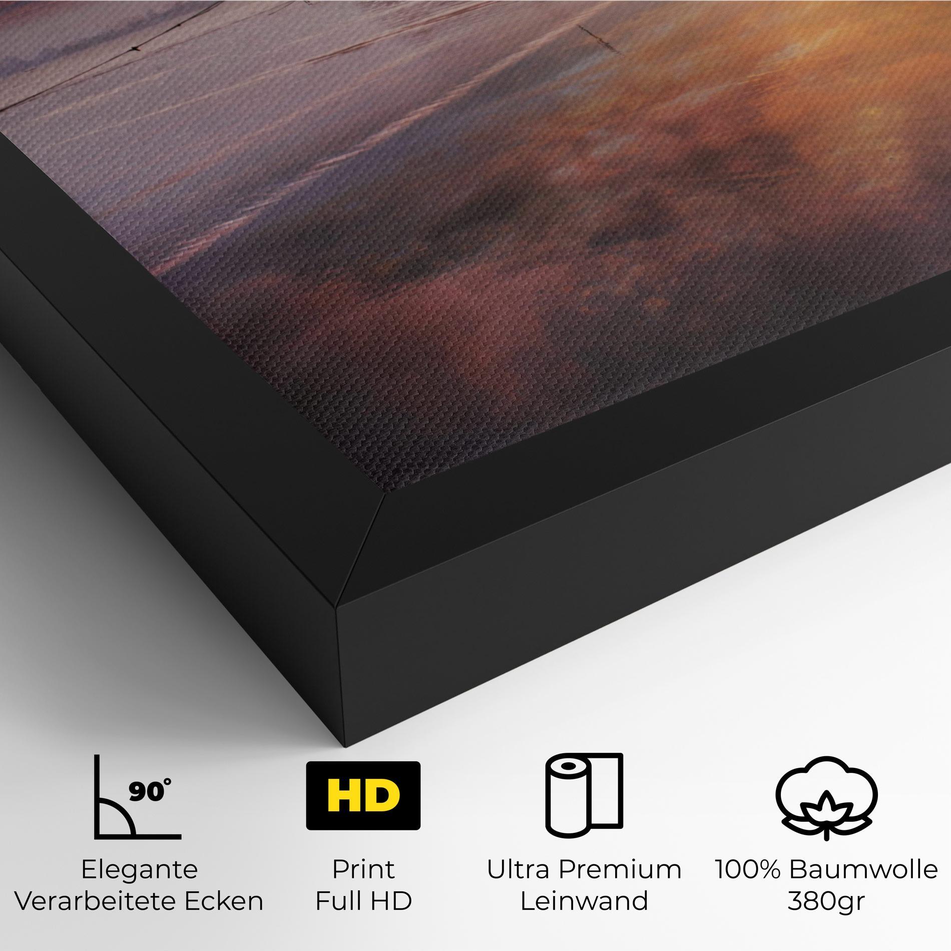 Leinwandbild Beauty Boat Sunrise mockup 4